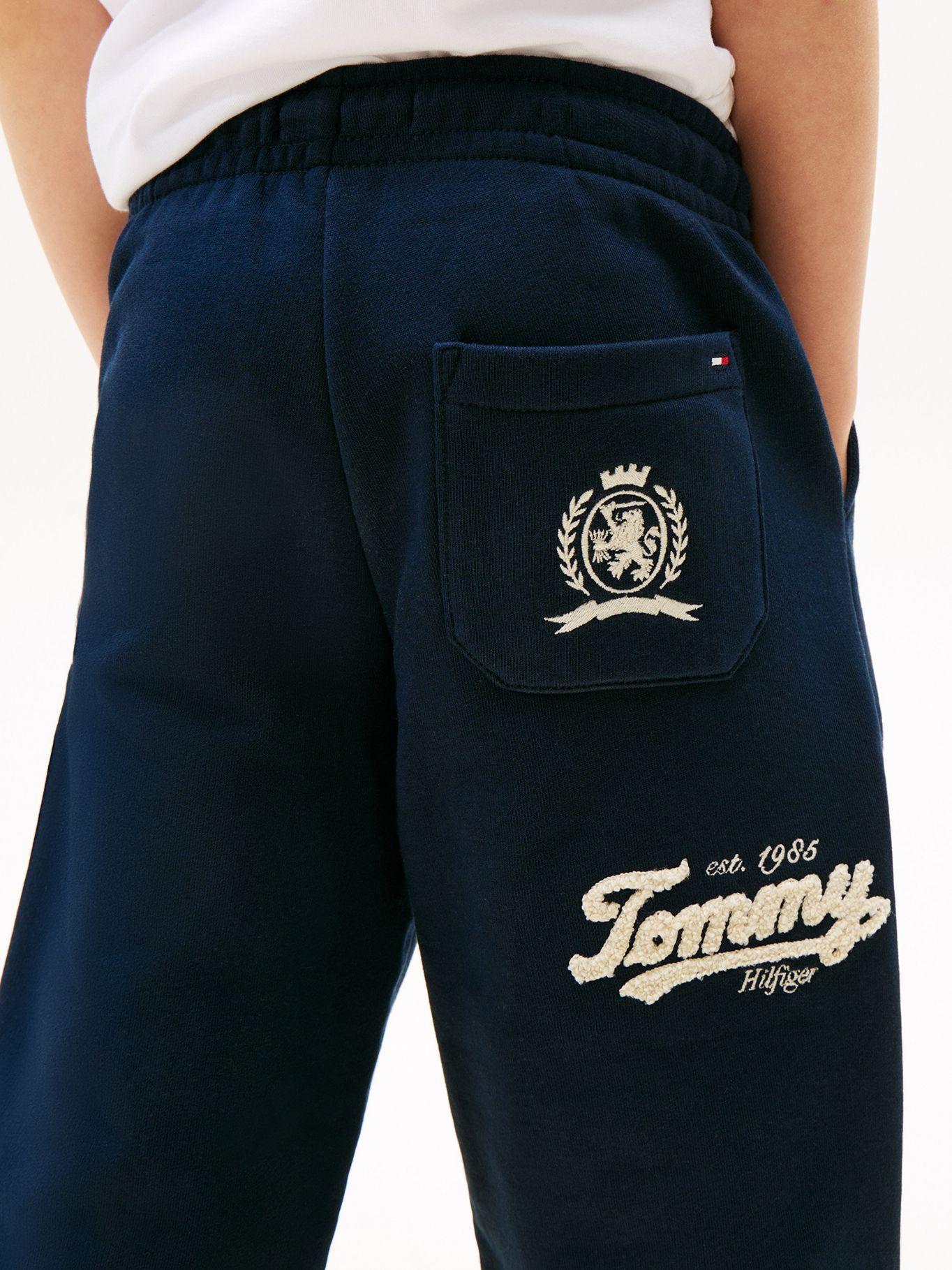 Jogger Regular Con Logos Bordados Azul Tommy Hilfiger-3