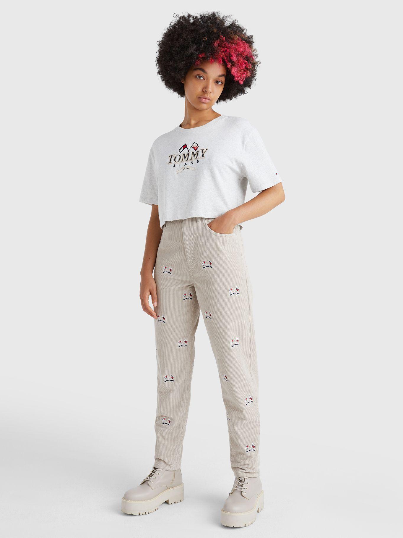 Polera Modern Super Cropped Gris Tommy Hilfiger-1