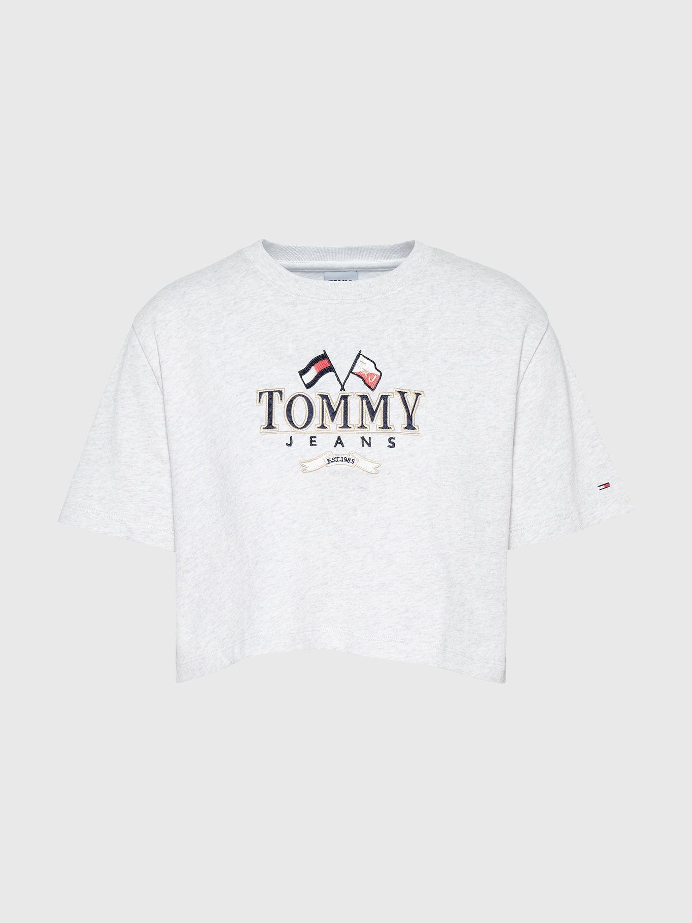 Polera Modern Super Cropped Gris Tommy Hilfiger-4