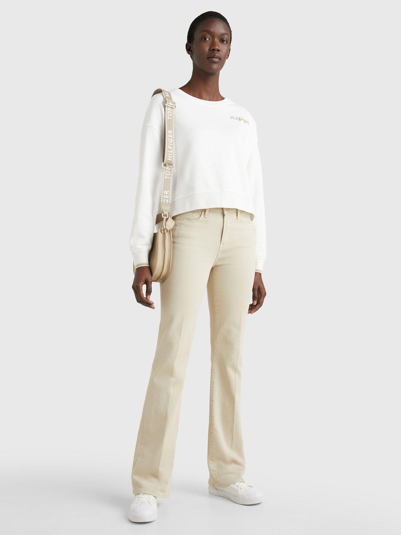 Polerón Relaxed Con Logo Bordado Blanco Tommy Hilfiger-1