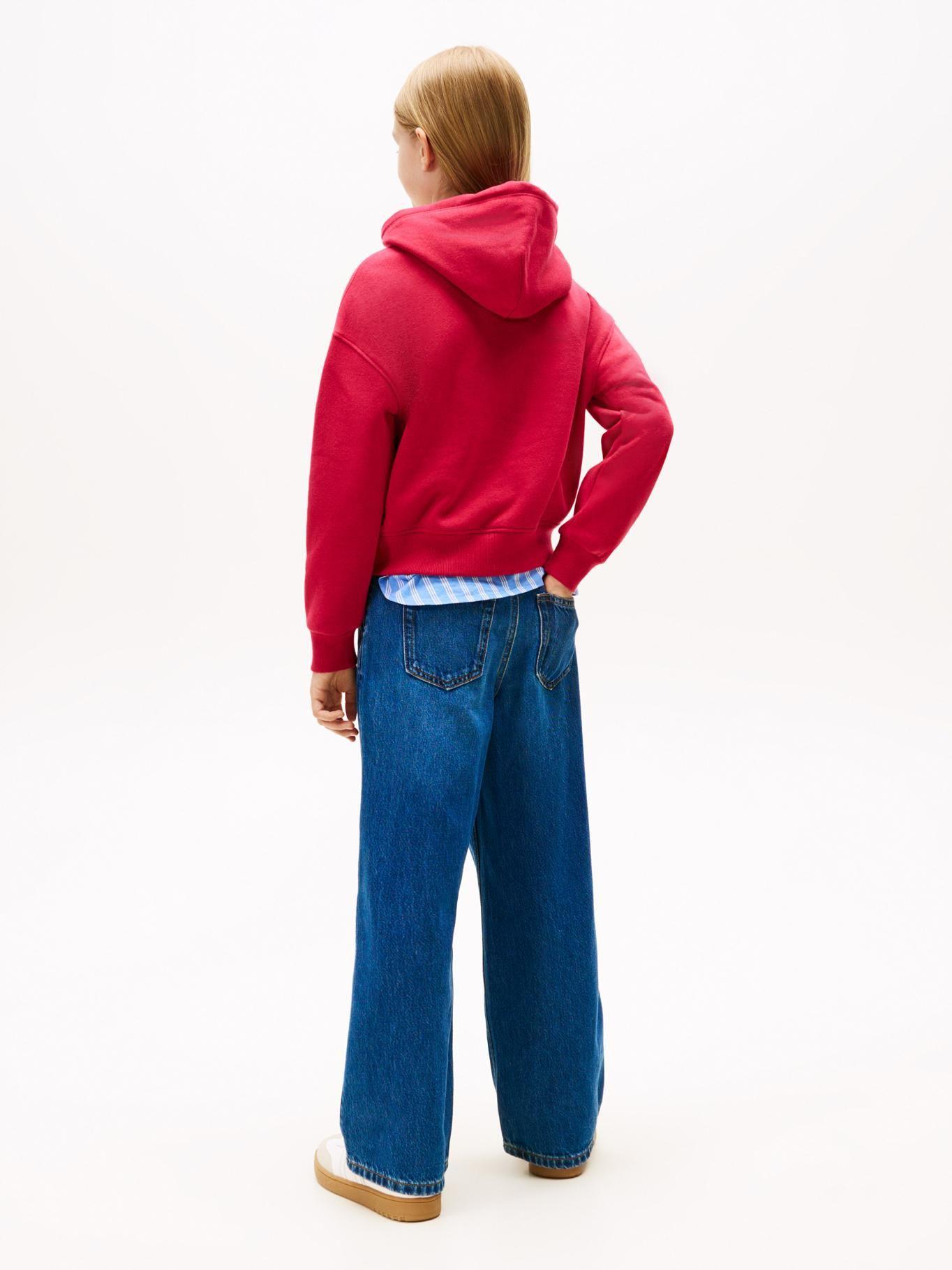 Polerón Hoodie Con Logo De Strass Rojo Tommy Hilfiger-2