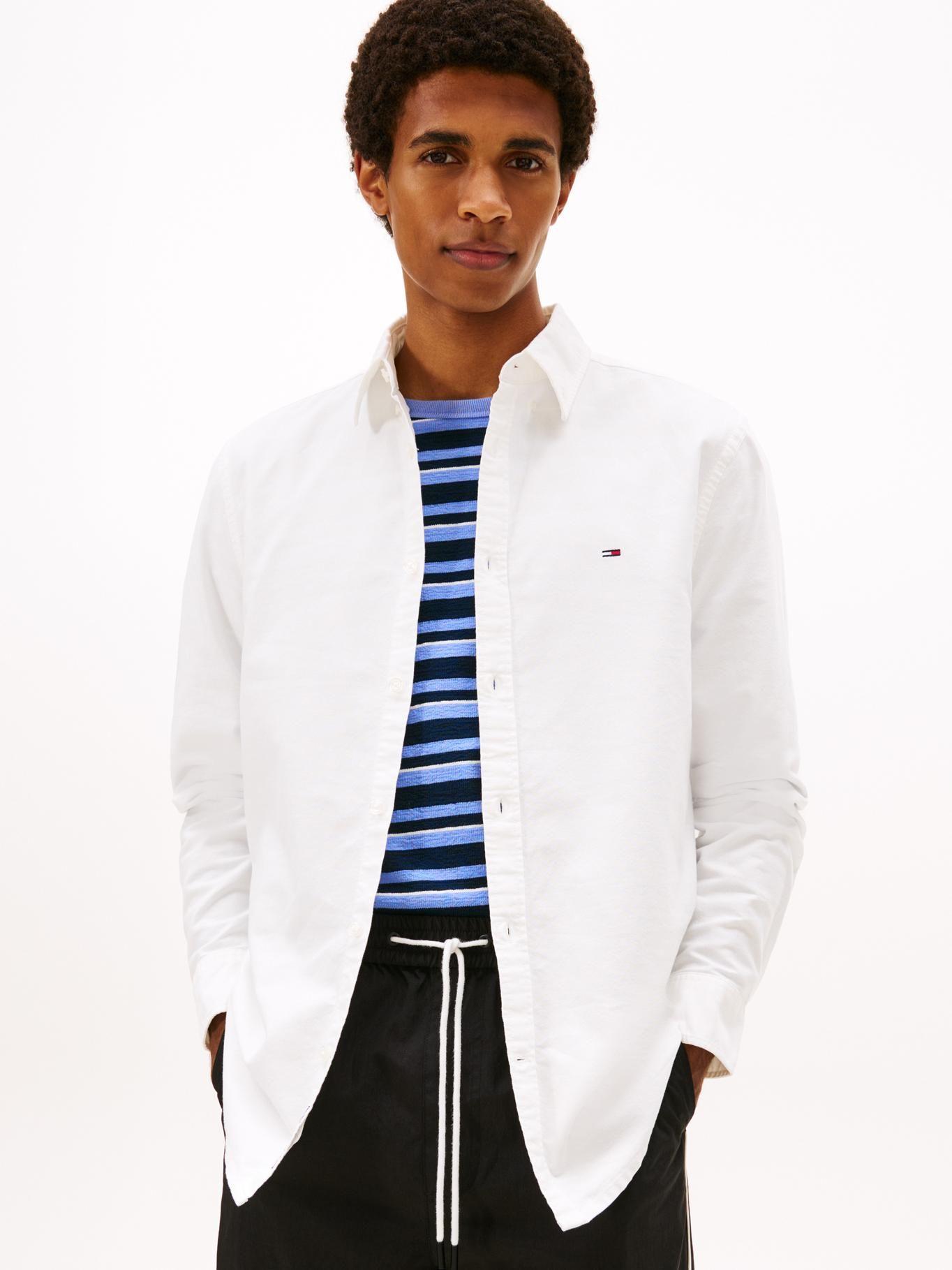 Camisa Oxford Regular Fit Tommy Jeans Blanco-0