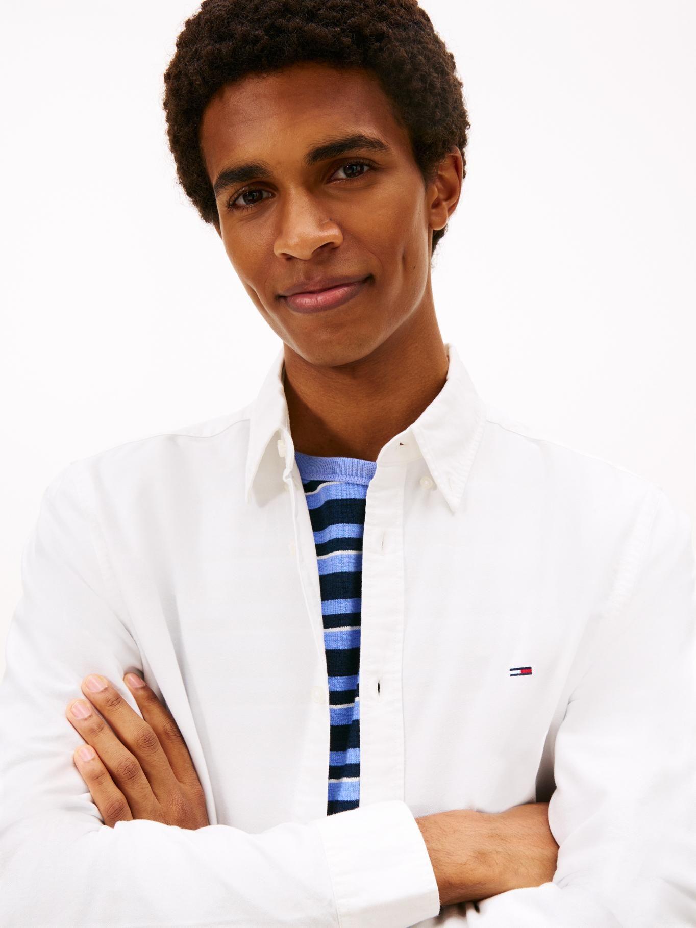 Camisa Oxford Regular Fit Tommy Jeans Blanco-3