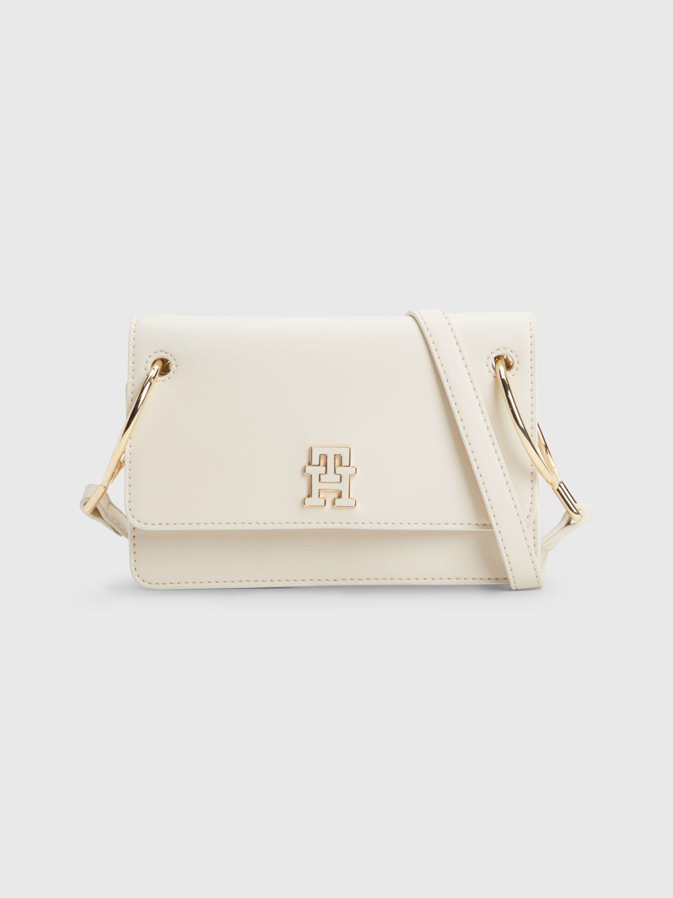 Bandolera Cruzada Con Monograma Beige Tommy Hilfiger-0