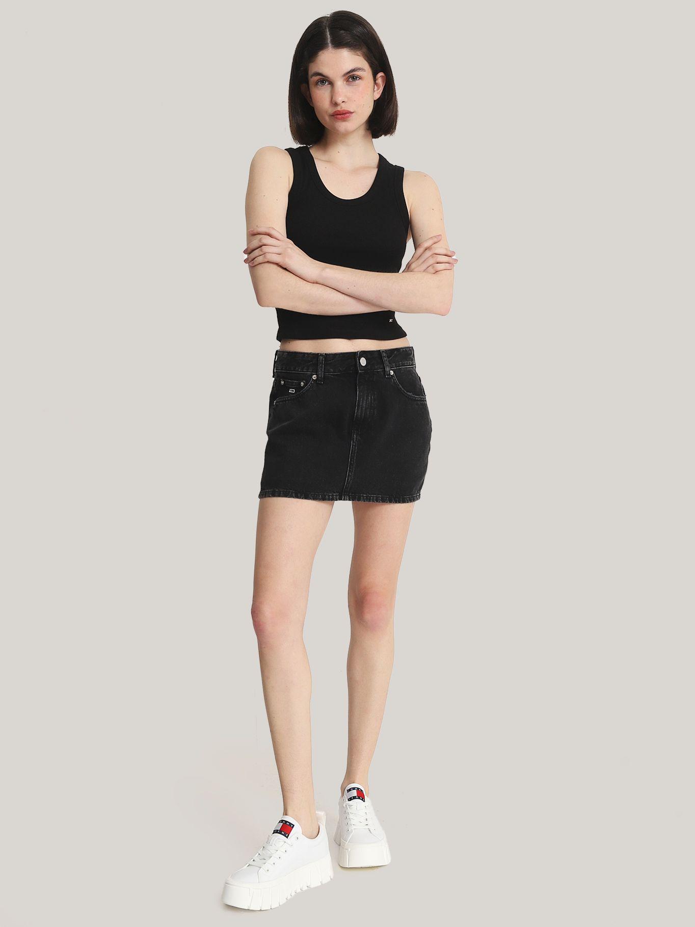 Minifalda Denim Sophie Negro Tommy Jeans-0
