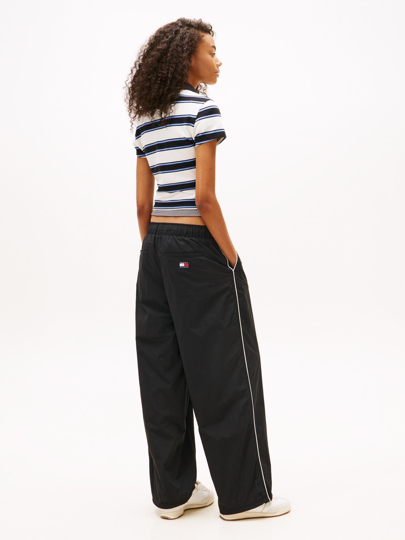 Pantalón Wide Track Con Logo Tommy Jeans Negro-3