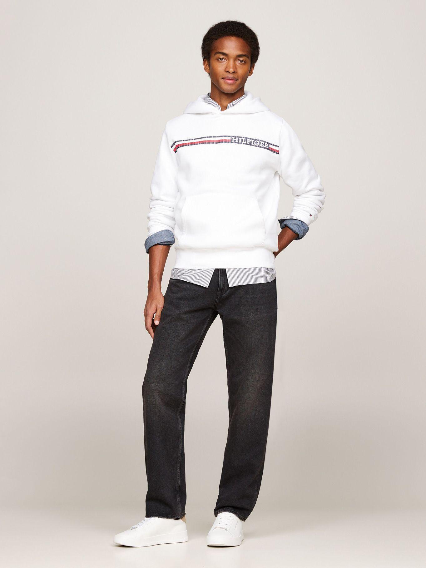 Polerón Hoodie Con Logo Stripe Blanco Tommy Hilfiger-1