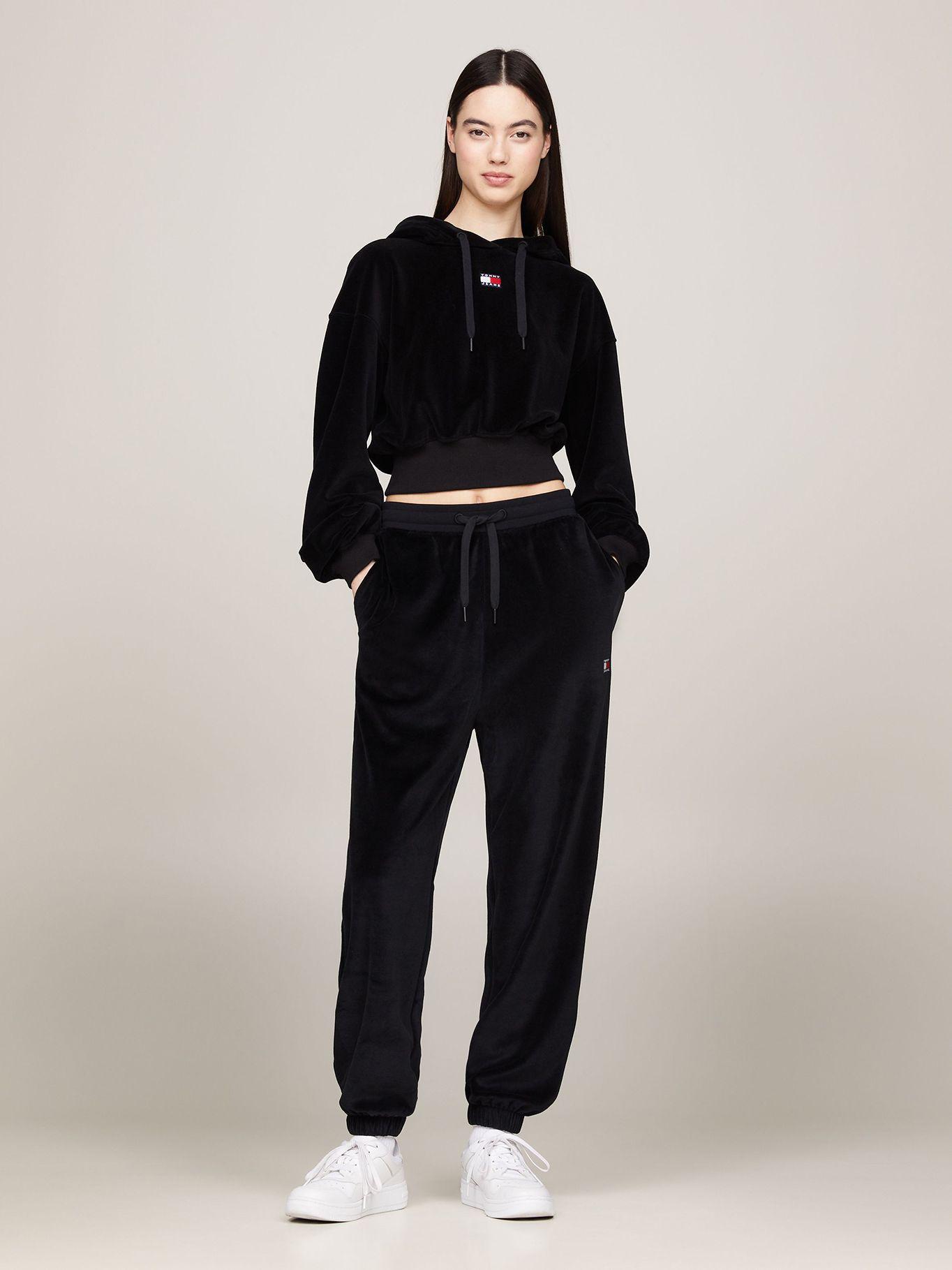 JOGGERS DE VELOUR RELAXED NEGRO TOMMY JEANS-1