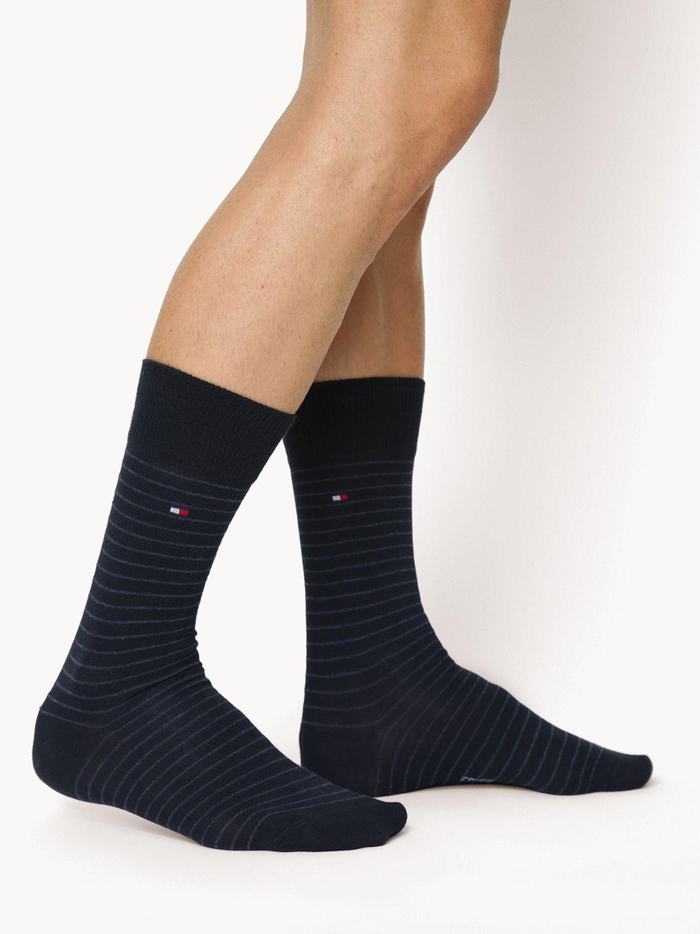 Pack 2 Calcetines Rayas Pequeñas Negro Tommy Hilfiger-1