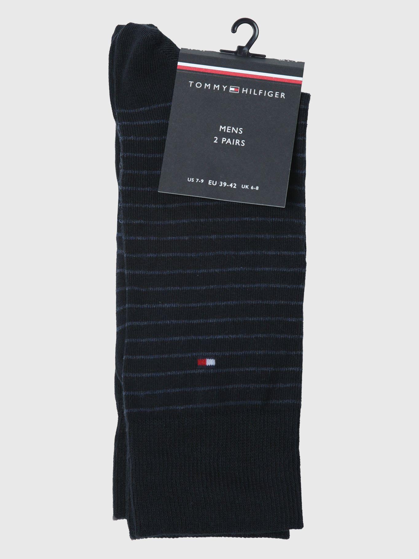Pack 2 Calcetines Rayas Pequeñas Negro Tommy Hilfiger-3