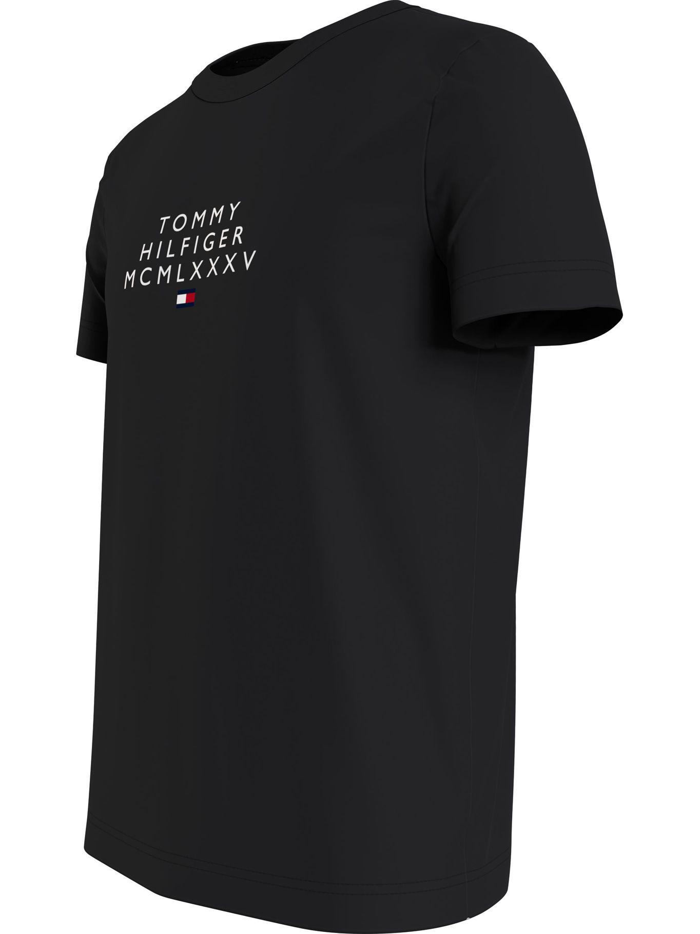 Polera Centre Graphic Logo Negro Tommy Hilfiger-2