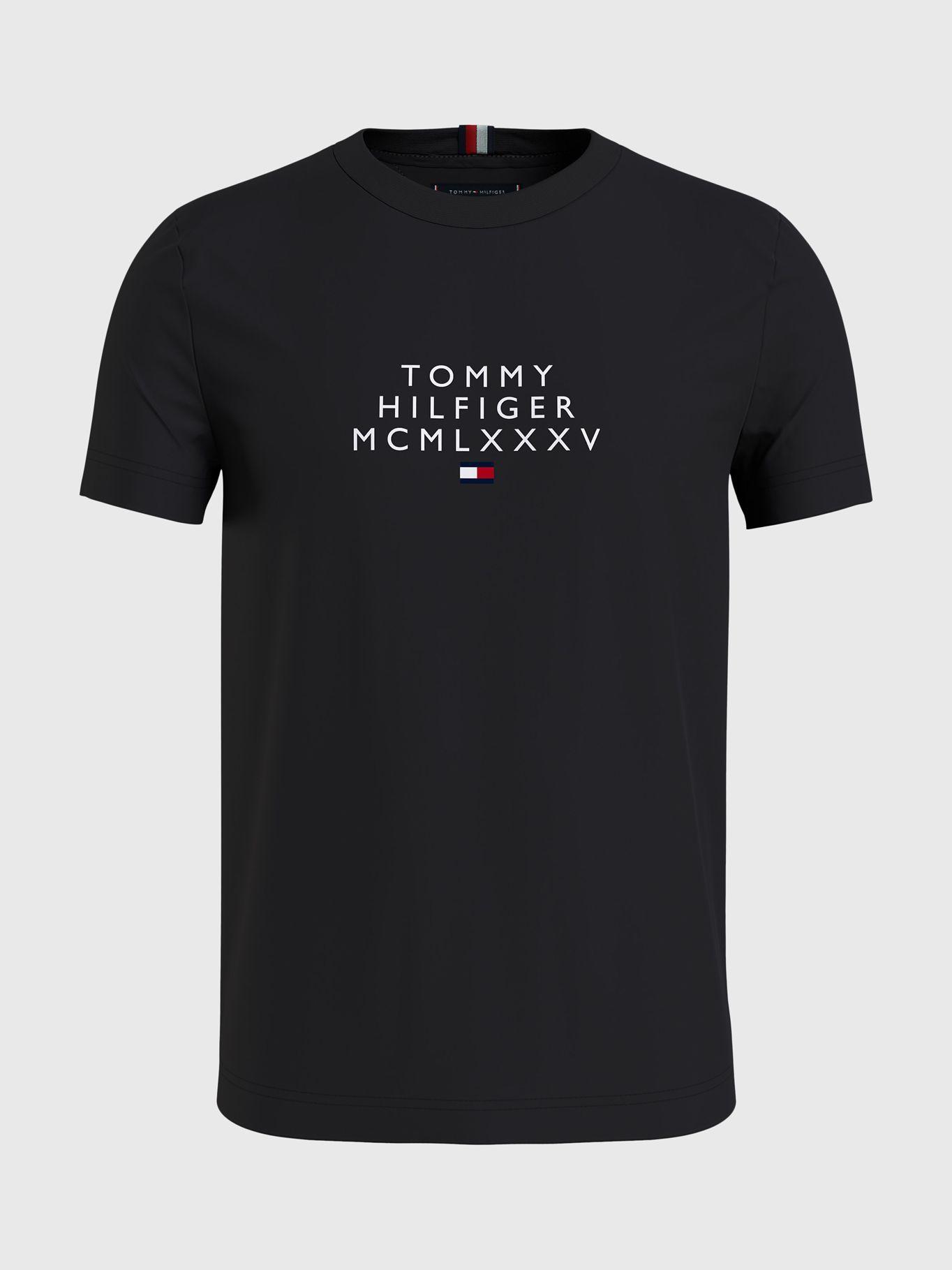 Polera Centre Graphic Logo Negro Tommy Hilfiger-0