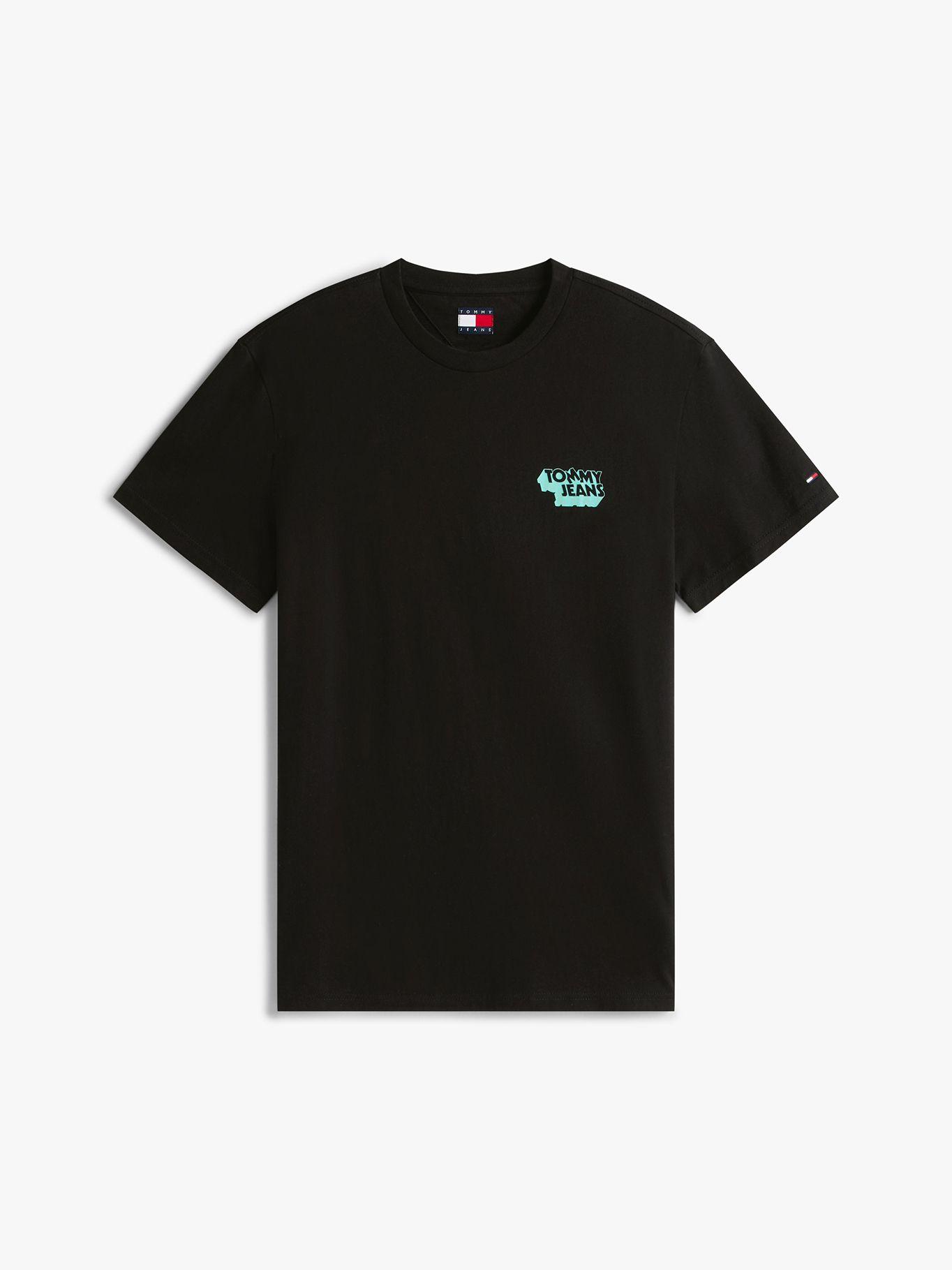 Polera Stack Logo Slim Fit Negro BDS Tommy Jeans-4