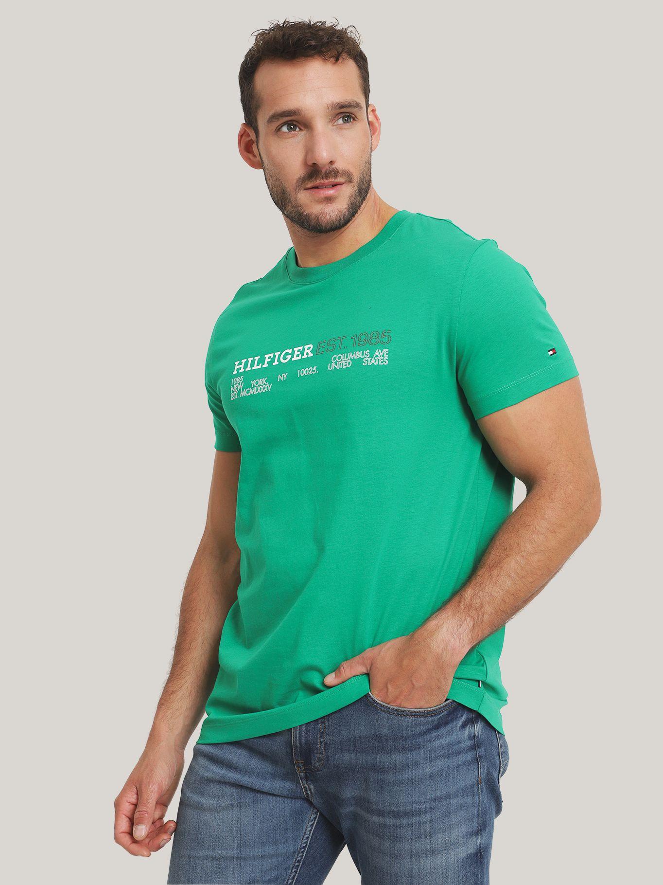 Polera Chest Logo Monotype Verde Tommy Hilfiger-0