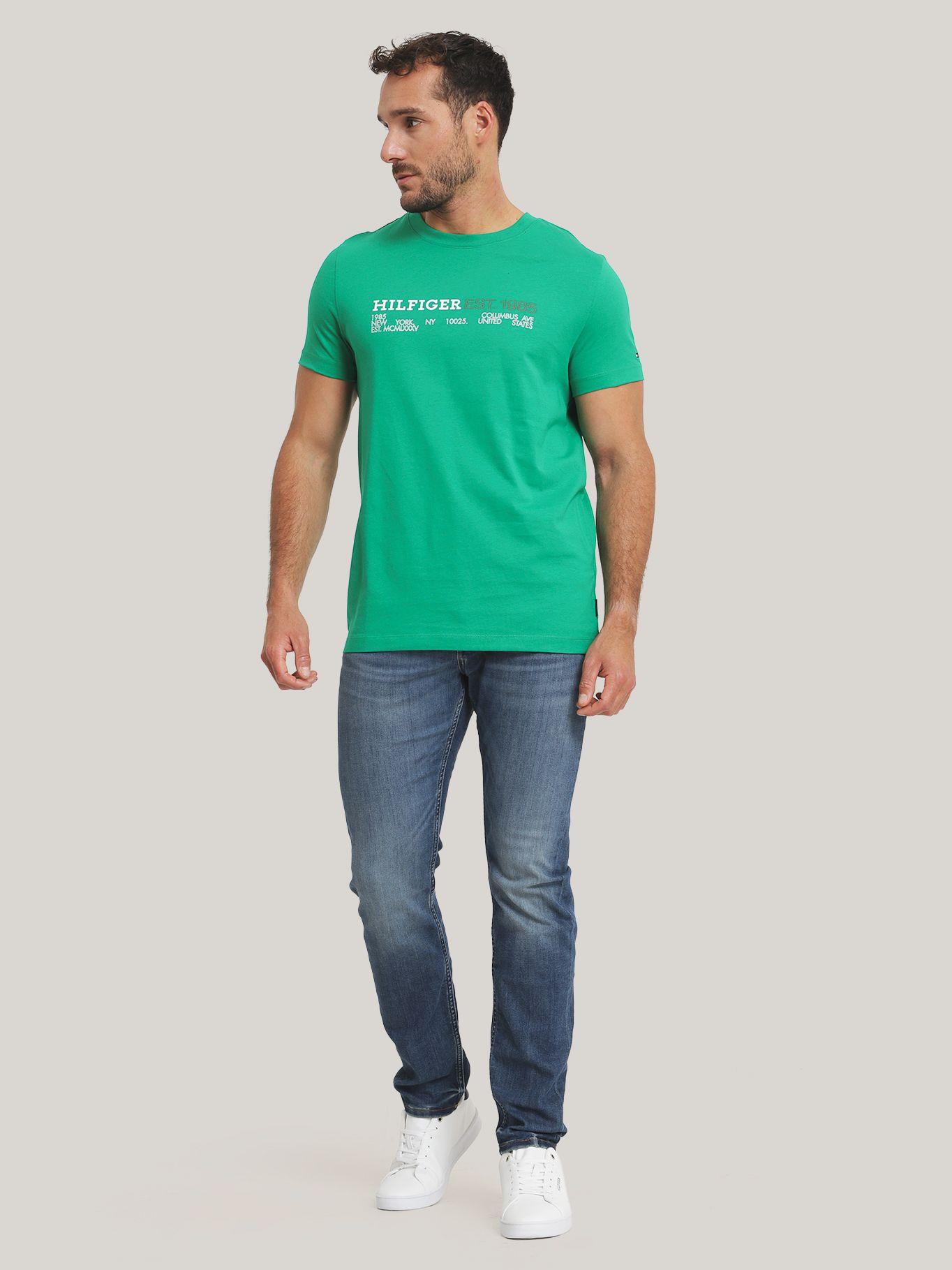 Polera Chest Logo Monotype Verde Tommy Hilfiger-1