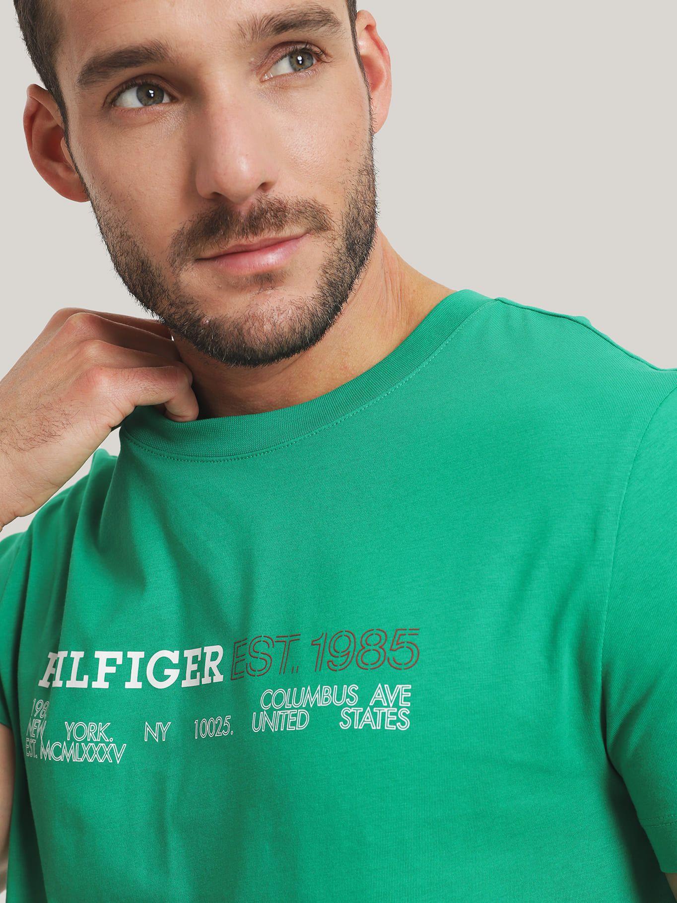 Polera Chest Logo Monotype Verde Tommy Hilfiger-3