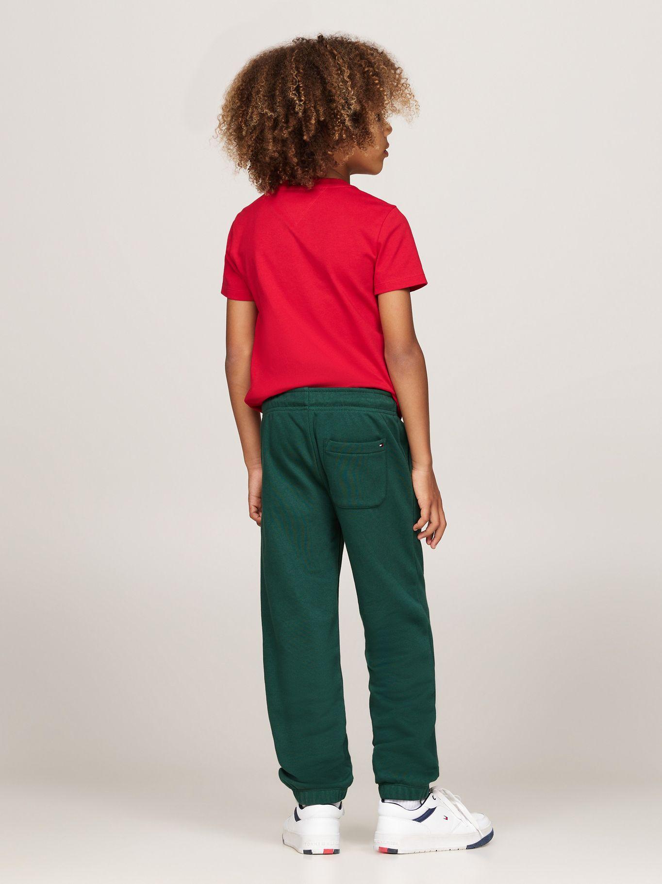 Joggers De Niño Con Logo Gráfico Verde Tommy Hilfiger-2