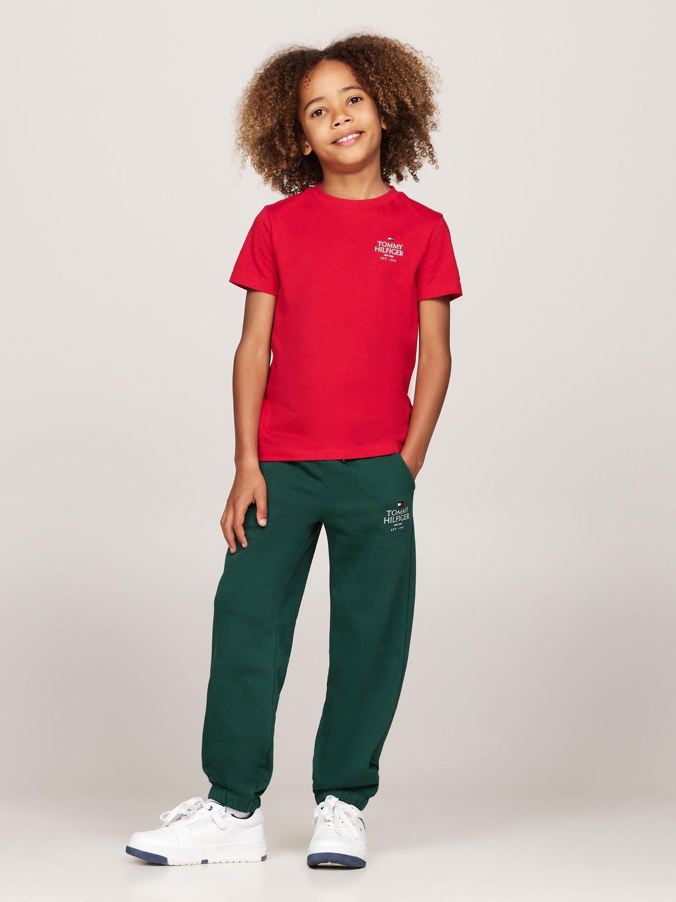 Joggers De Niño Con Logo Gráfico Verde Tommy Hilfiger-0