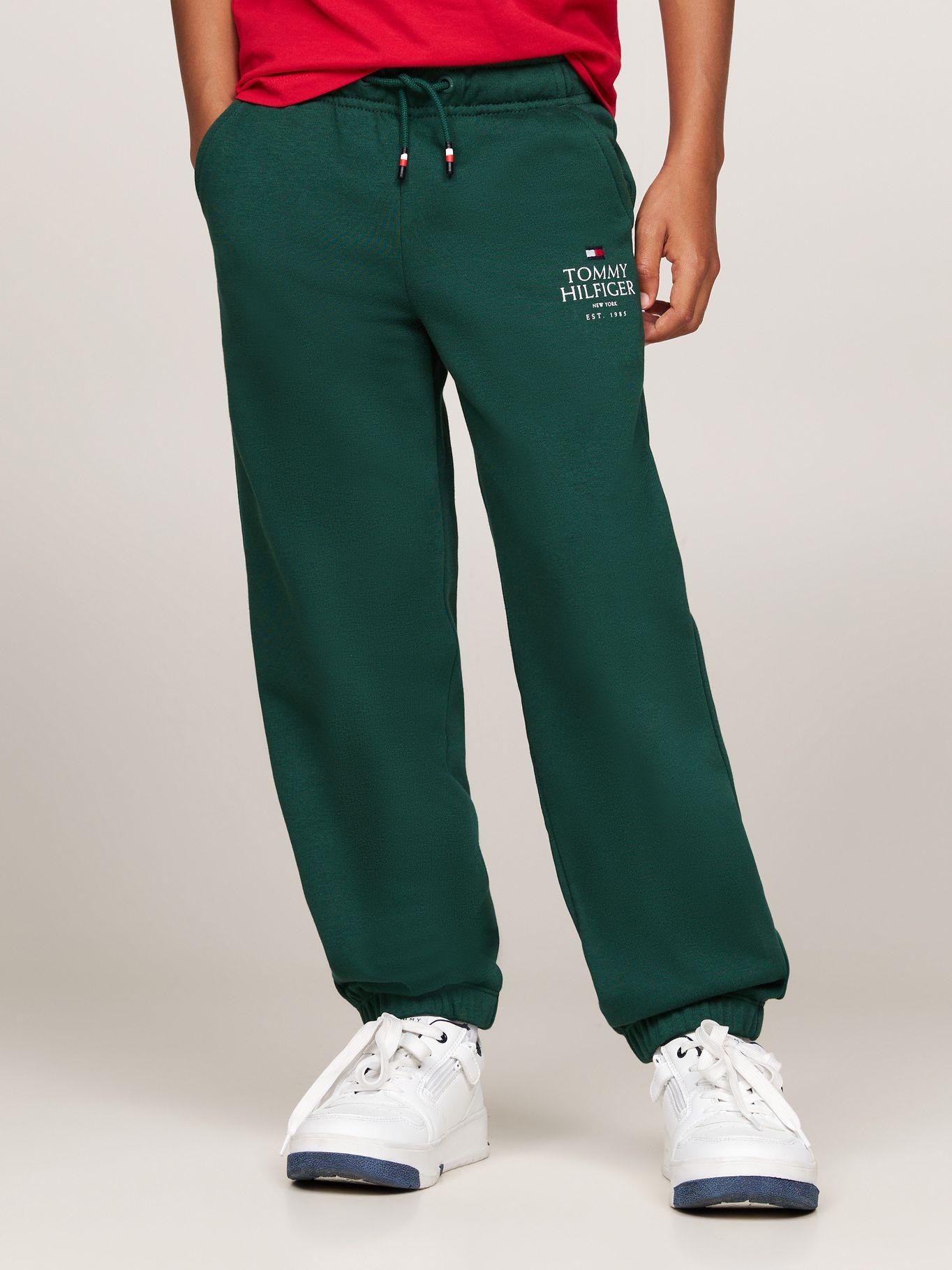 Joggers De Niño Con Logo Gráfico Verde Tommy Hilfiger-1
