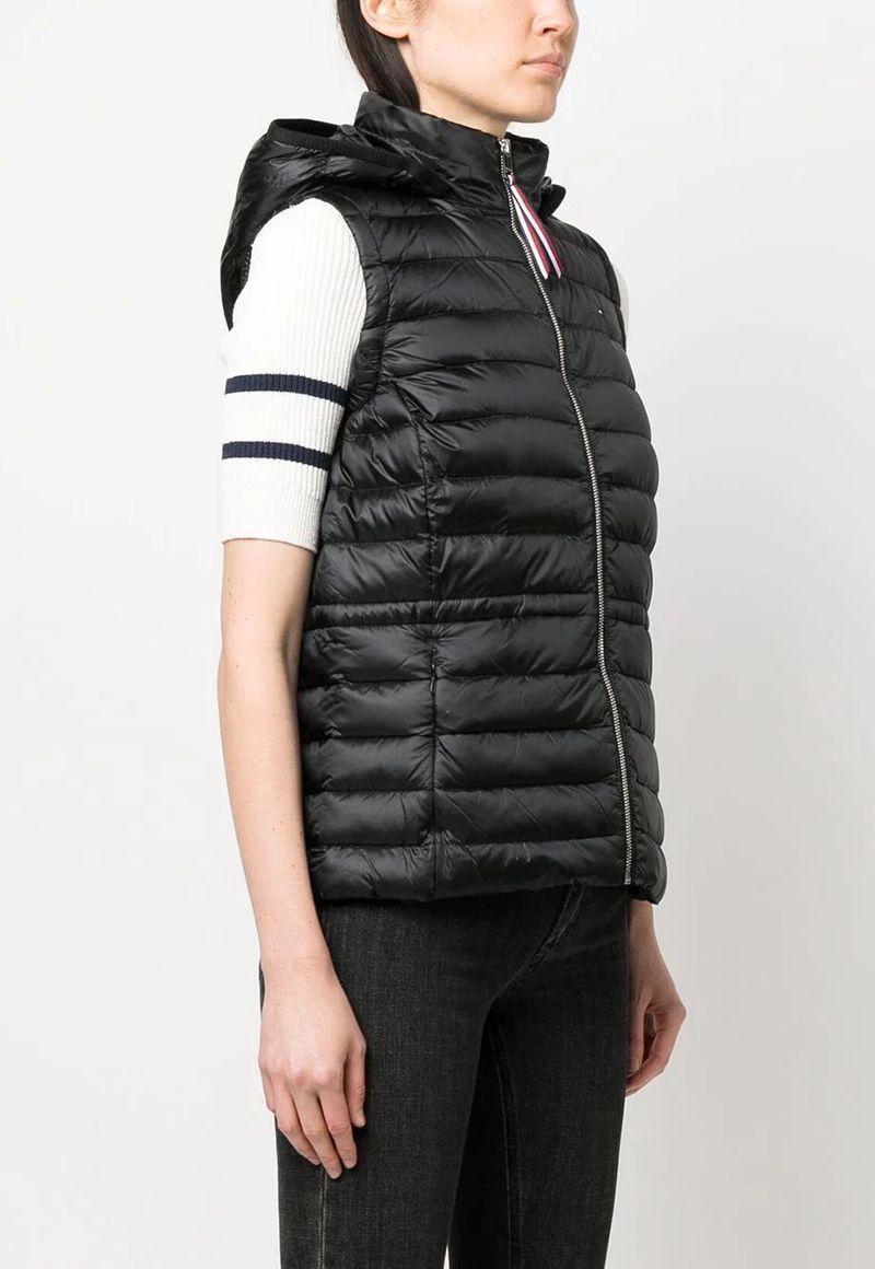 Parka Vest Acolchada Con Gorro Negro Tommy Hilfiger-2