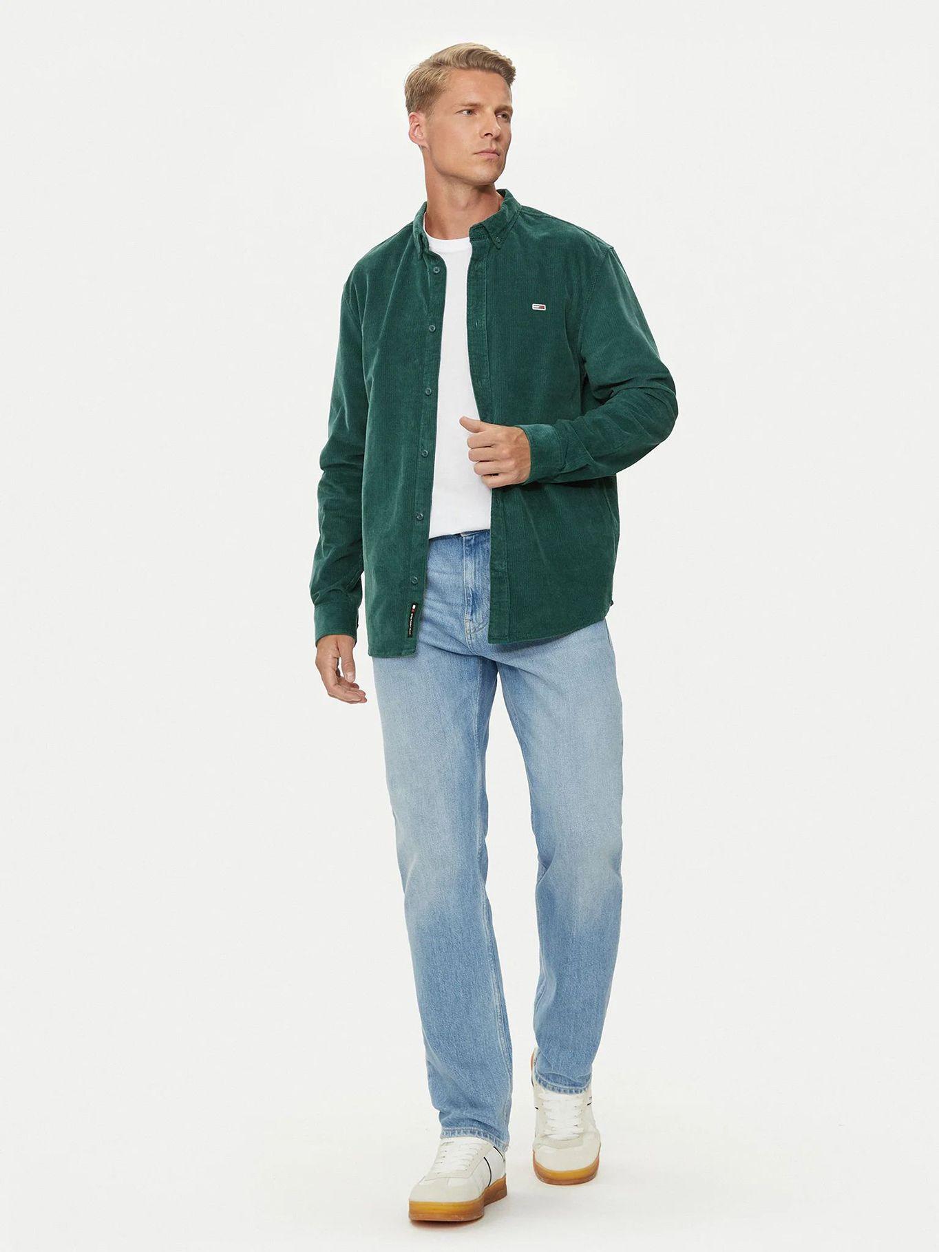 Camisa De Corderoy Regular Fit Verde Tommy Hilfiger-1