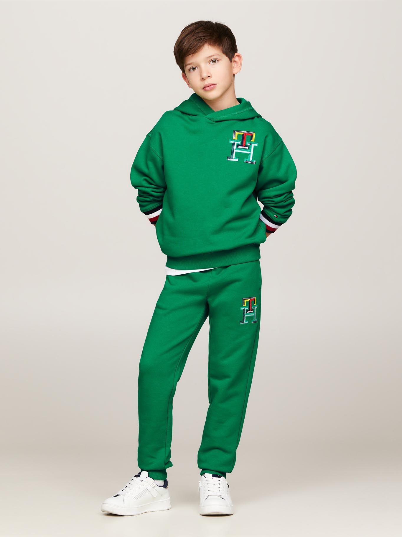 Polerón Hoodie Logo Monogram Verde Tommy Hilfiger-1