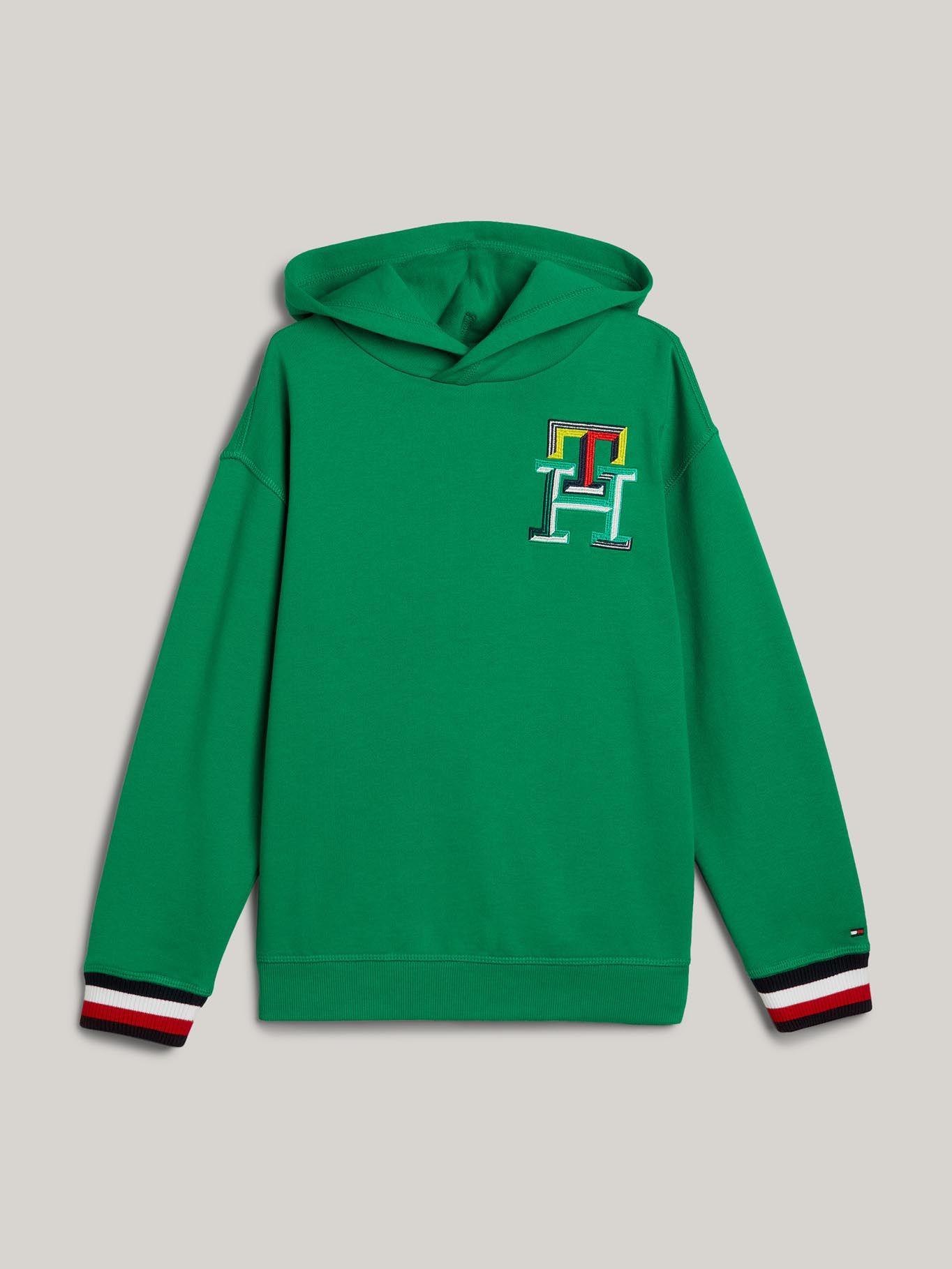Polerón Hoodie Logo Monogram Verde Tommy Hilfiger-4