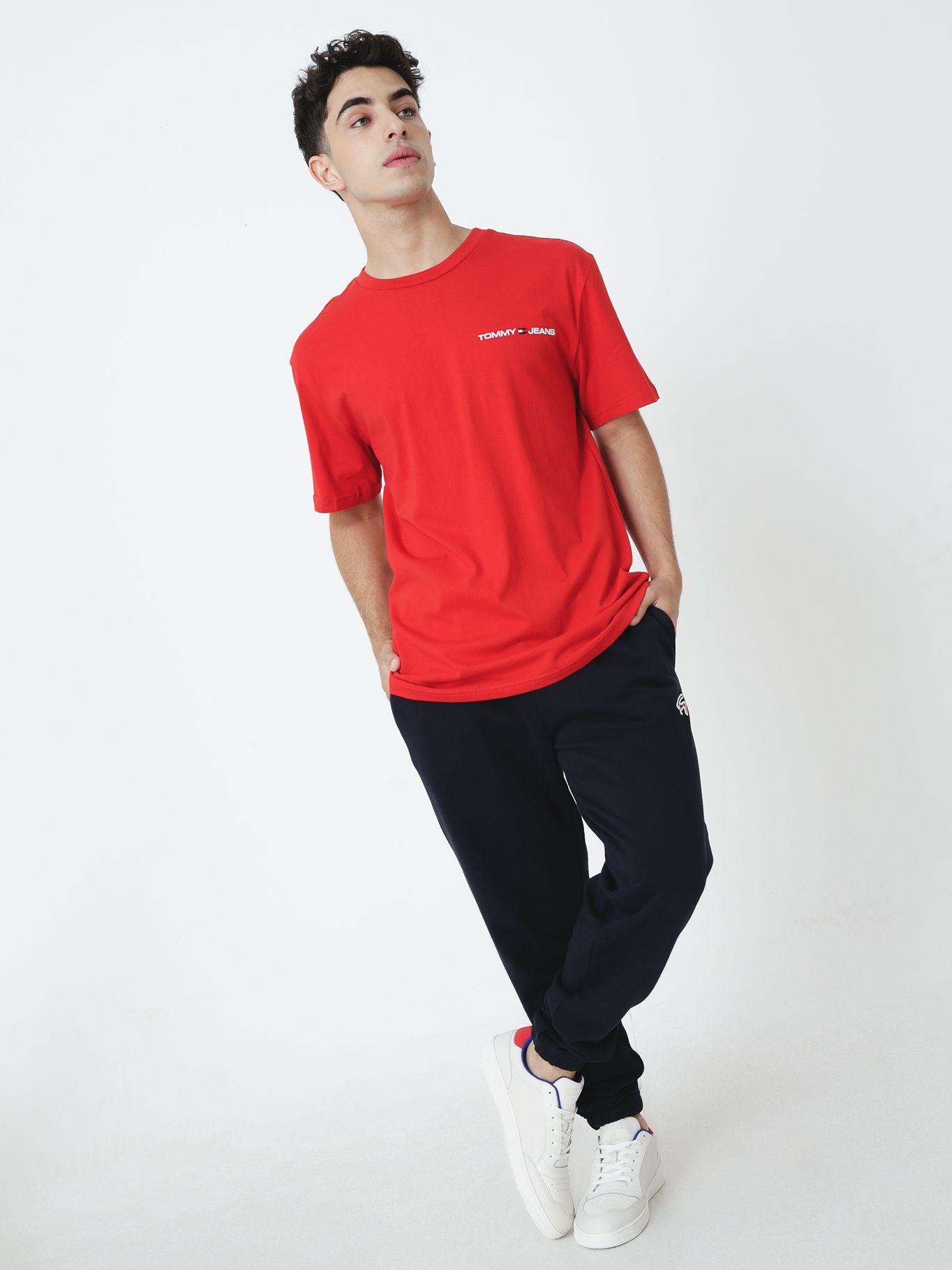 Polera Manga Corta Con Logo Rojo Tommy Jeans-2