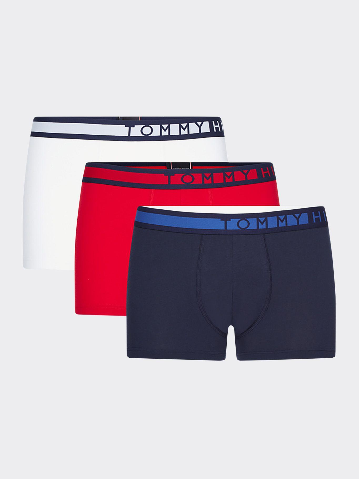 Pack 3 Calzoncillos Trunk Con Logo Azul Tommy Hilfiger-0