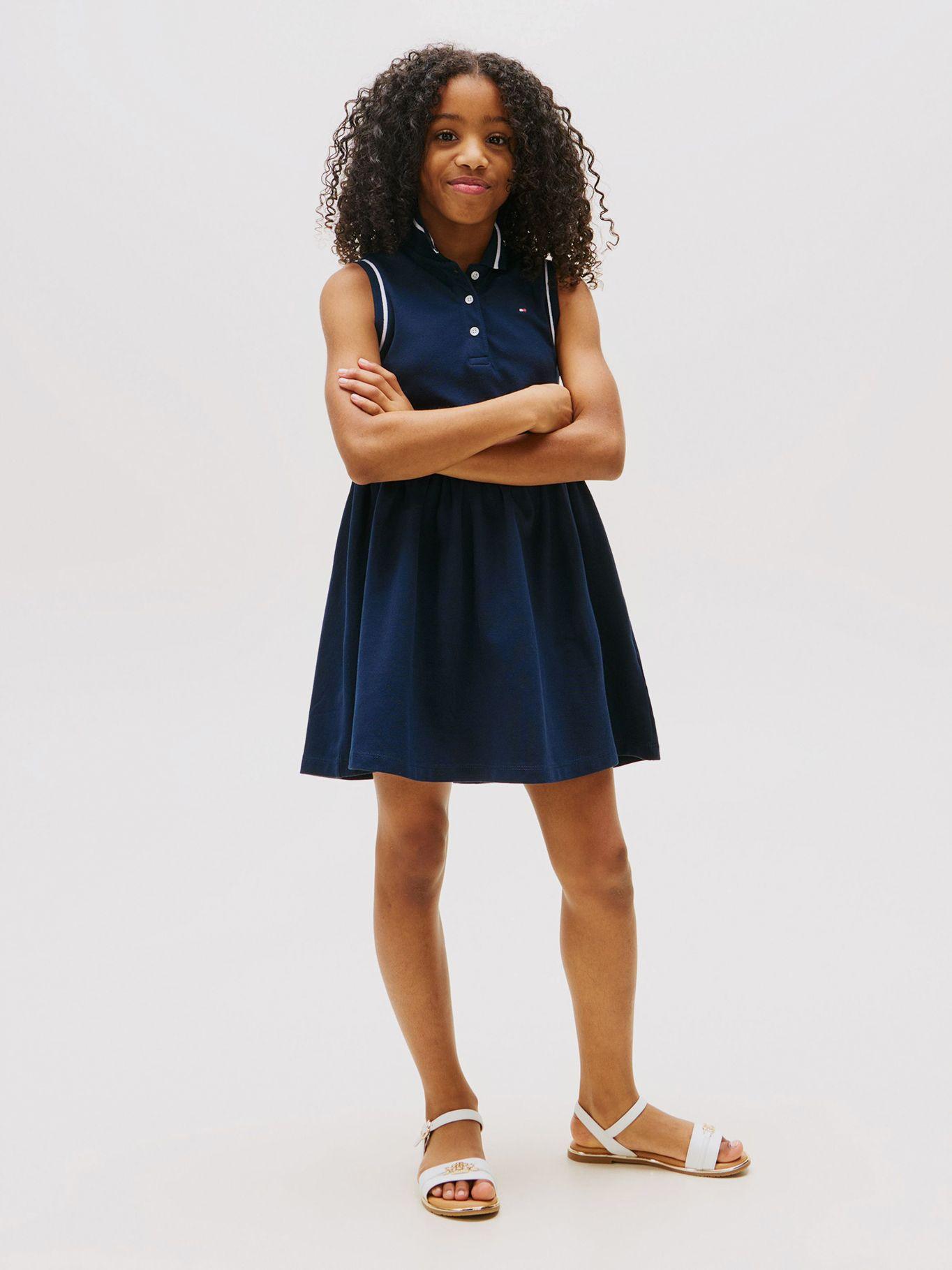 Vestido Tipo Polo Sin Mangas Azul Tommy Hilfiger-0