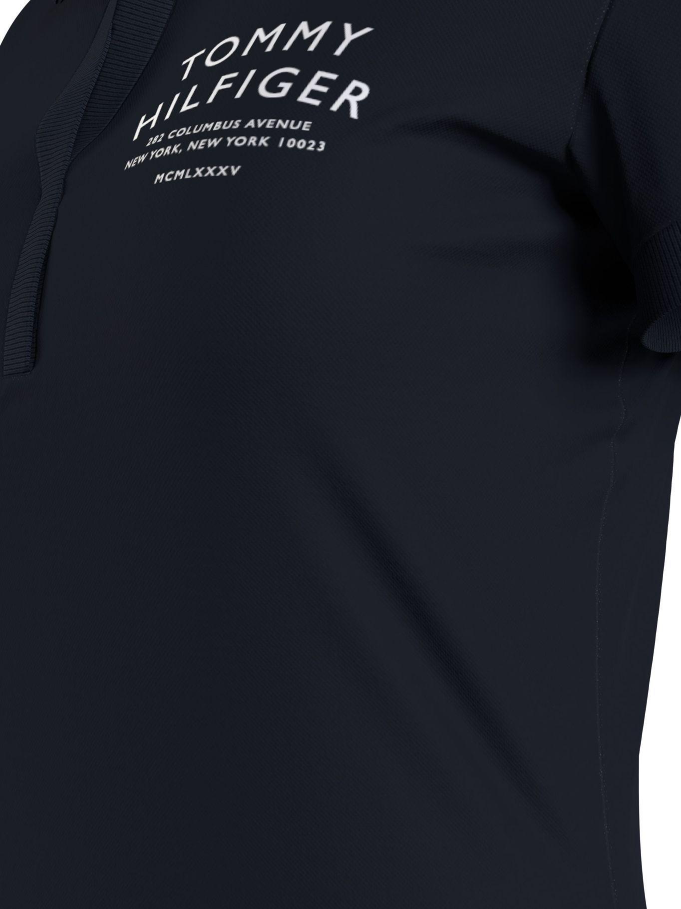 Polo Im Slim Fit Logo Text Azul Tommy Hilfiger-3