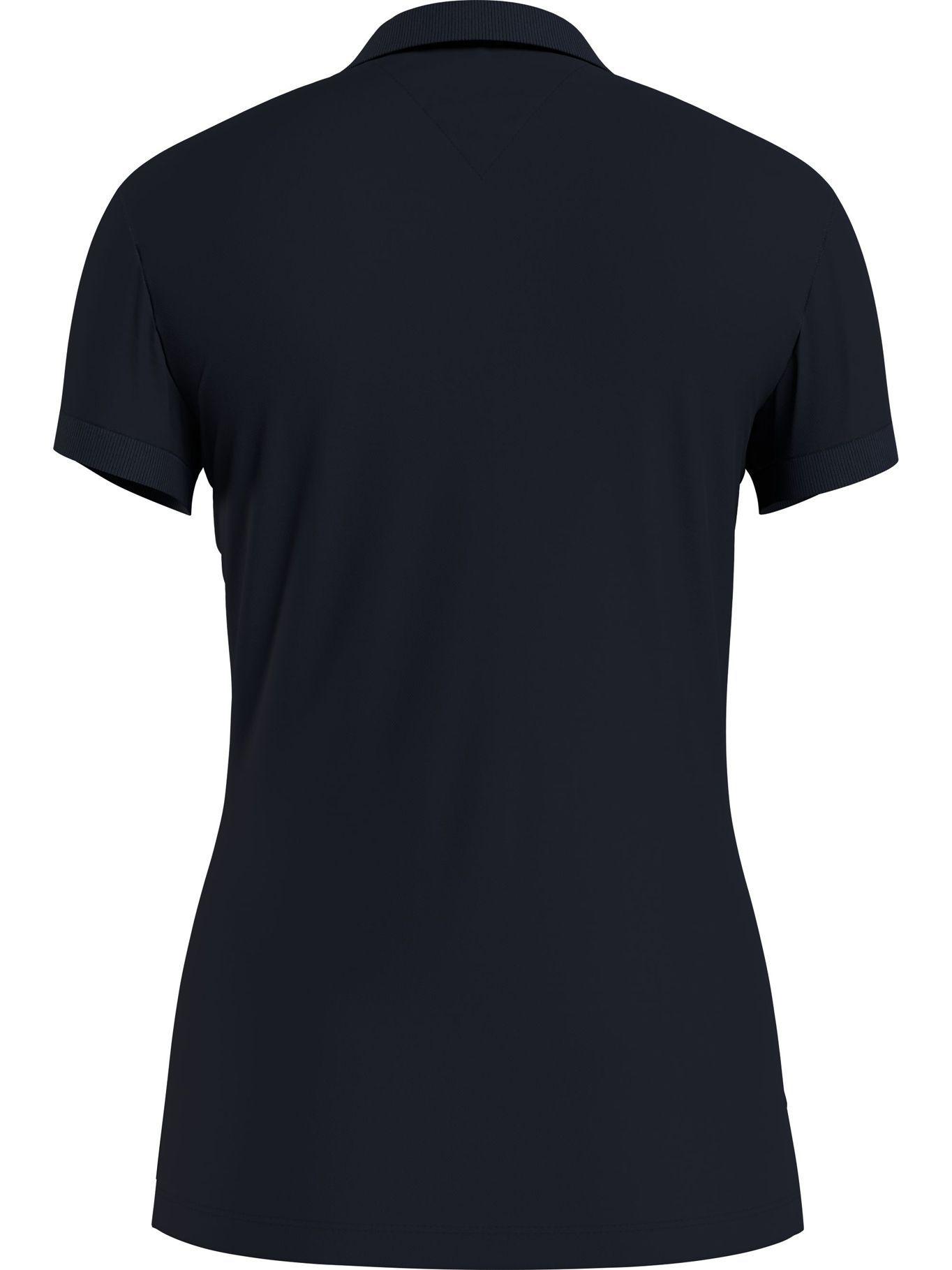 Polo Im Slim Fit Logo Text Azul Tommy Hilfiger-1
