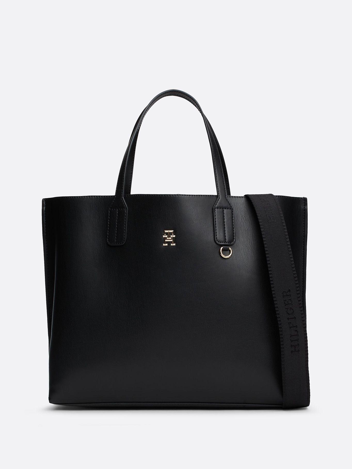 Cartera Satchel Inscripción Negro Tommy Hilfiger-0