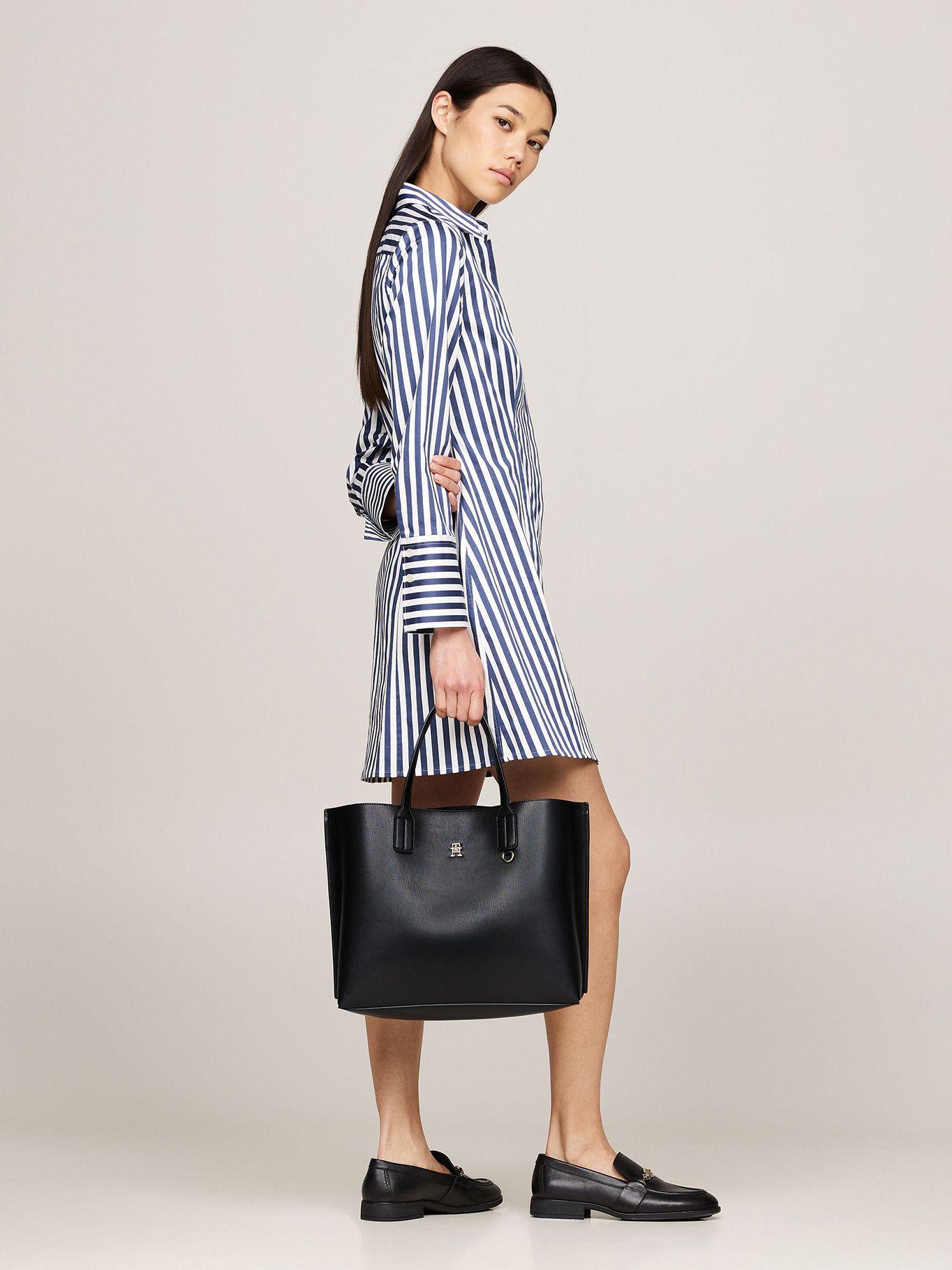 Cartera Satchel Inscripción Negro Tommy Hilfiger-1