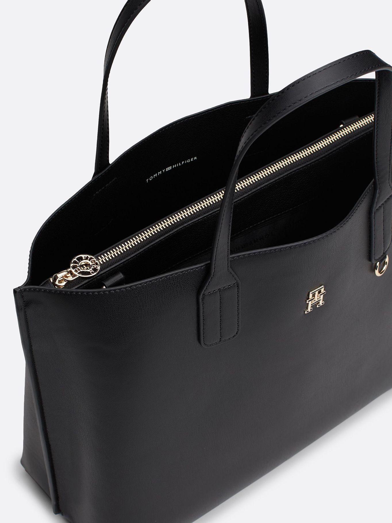 Cartera Satchel Inscripción Negro Tommy Hilfiger-2