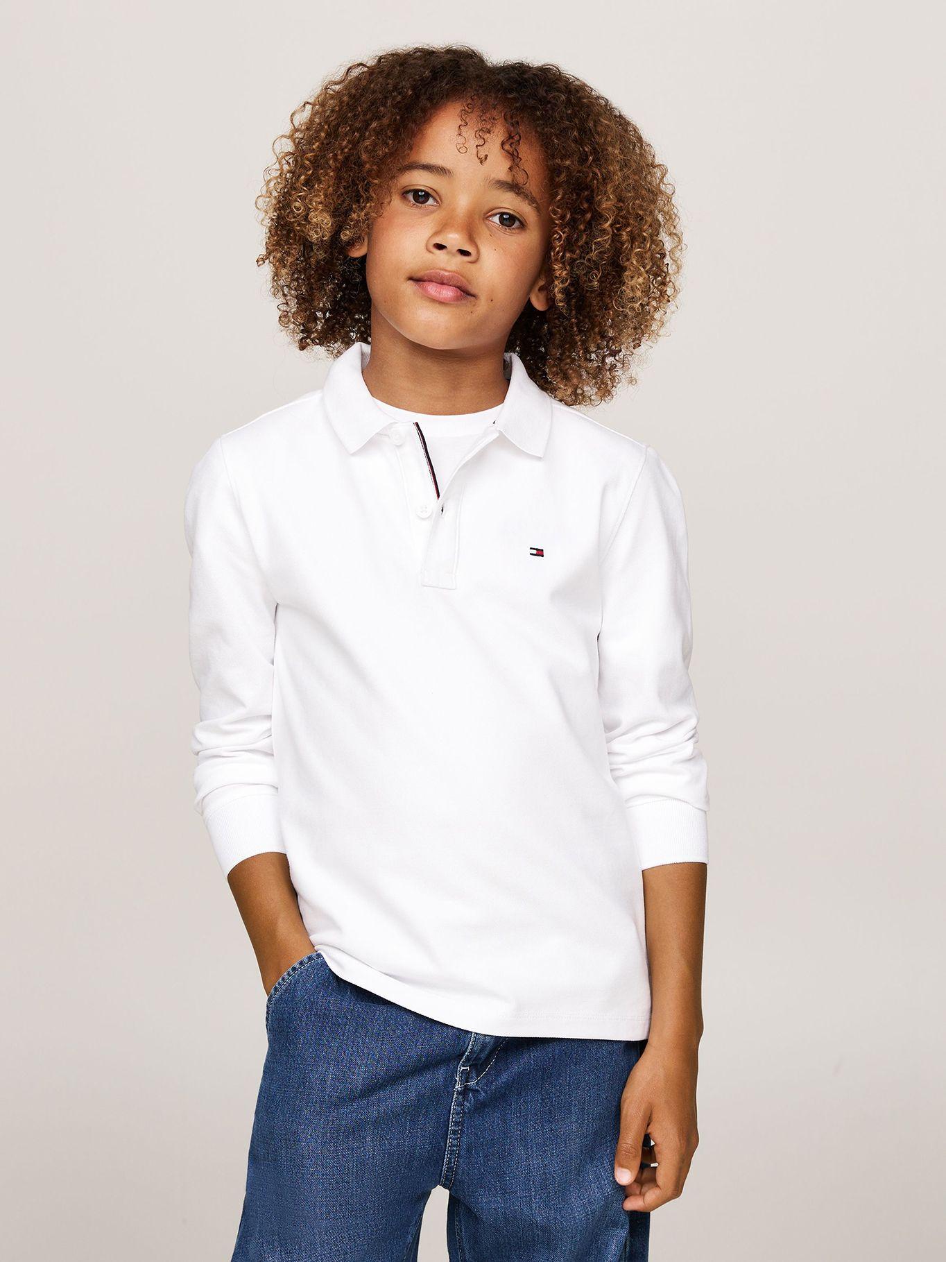 Polo Solid Con Logo Flag Blanco Tommy Hilfiger-0