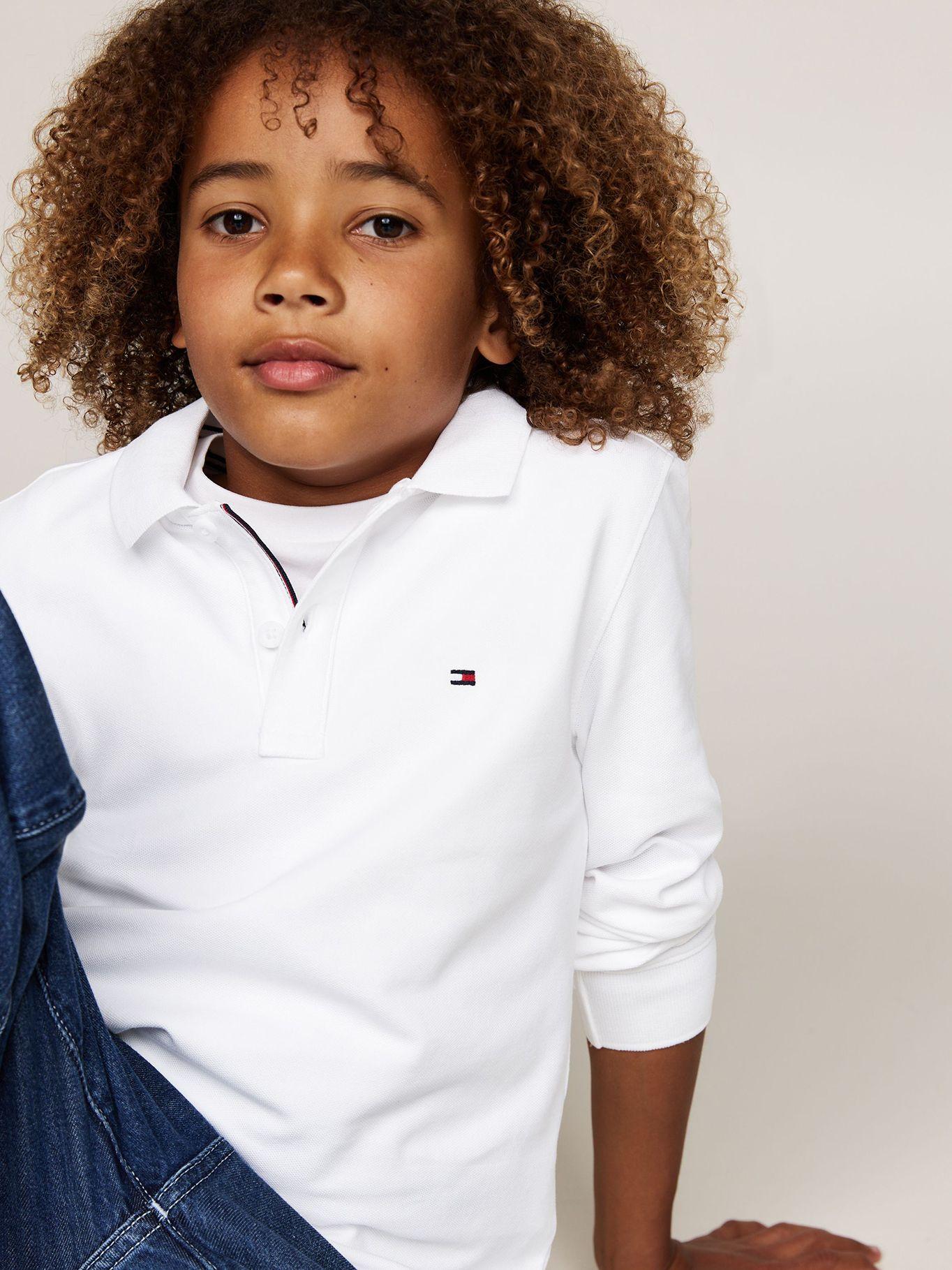Polo Solid Con Logo Flag Blanco Tommy Hilfiger-3