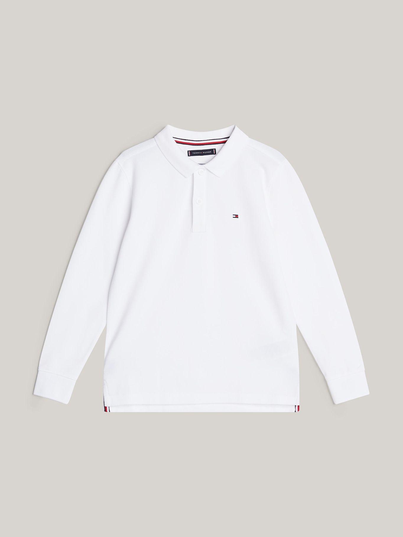 Polo Solid Con Logo Flag Blanco Tommy Hilfiger-4