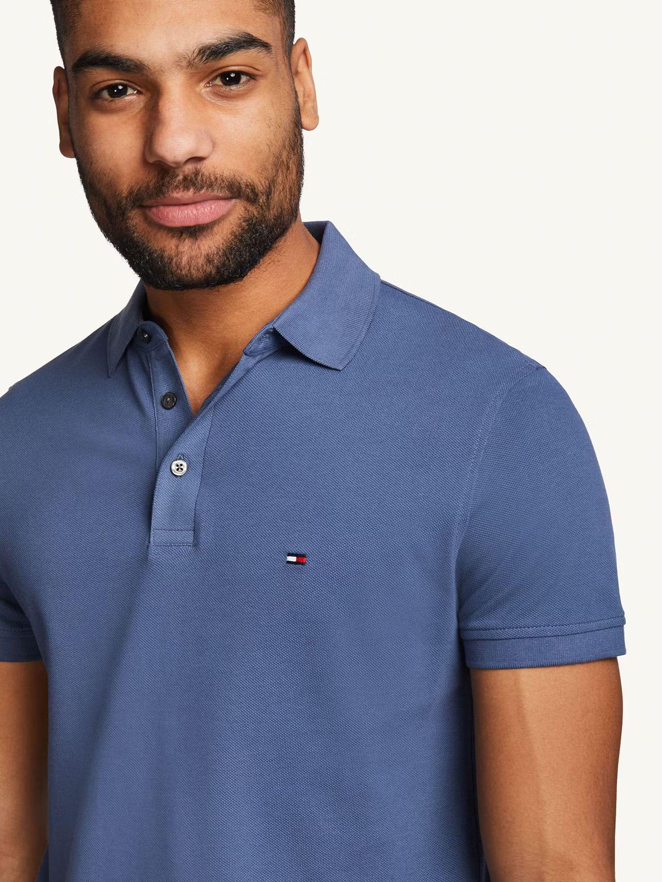 Polo Slim Fit Logo 1985 Azul C9T Tommy Hilfiger-3