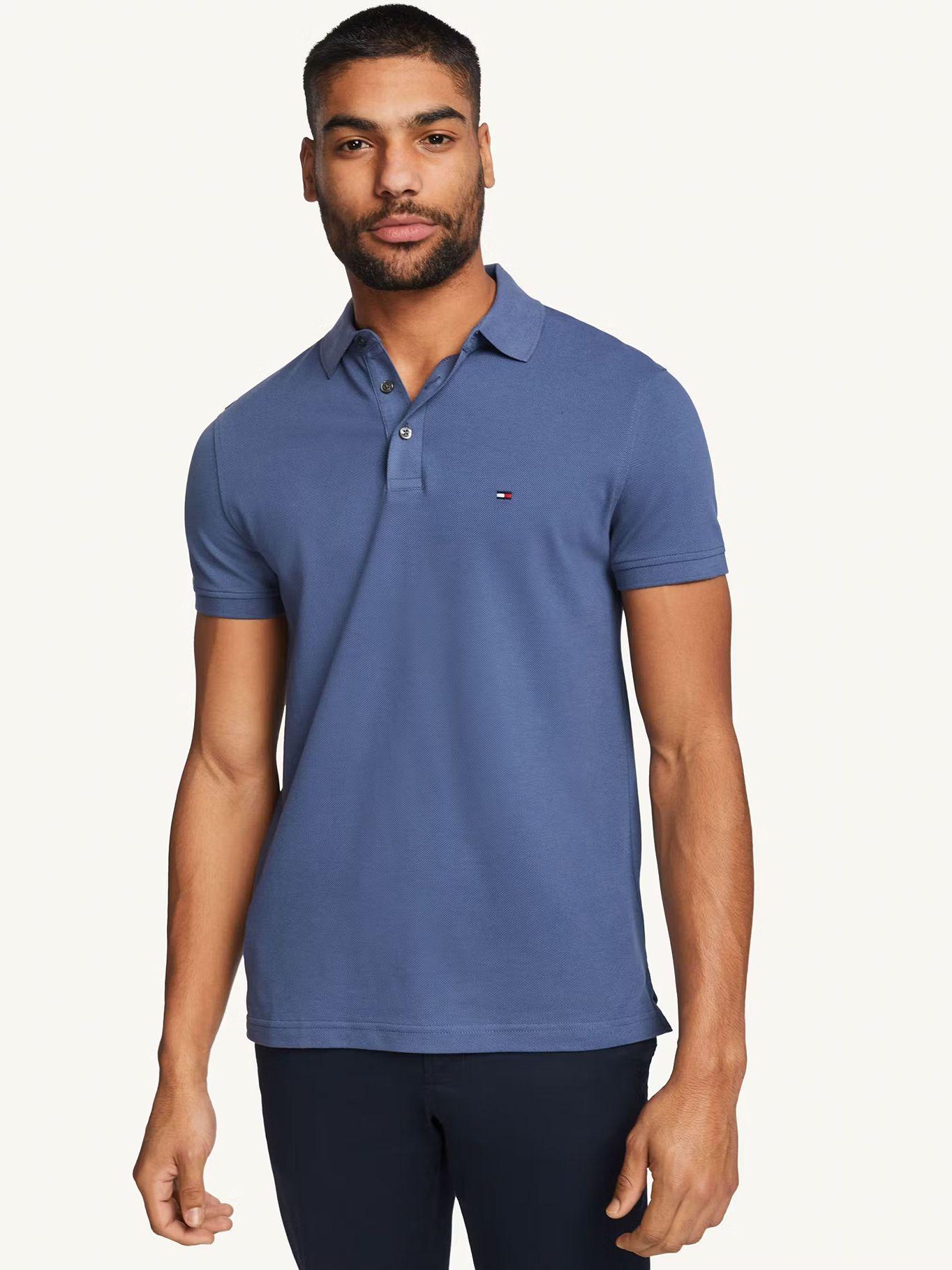 Polo Slim Fit Logo 1985 Azul C9T Tommy Hilfiger-0
