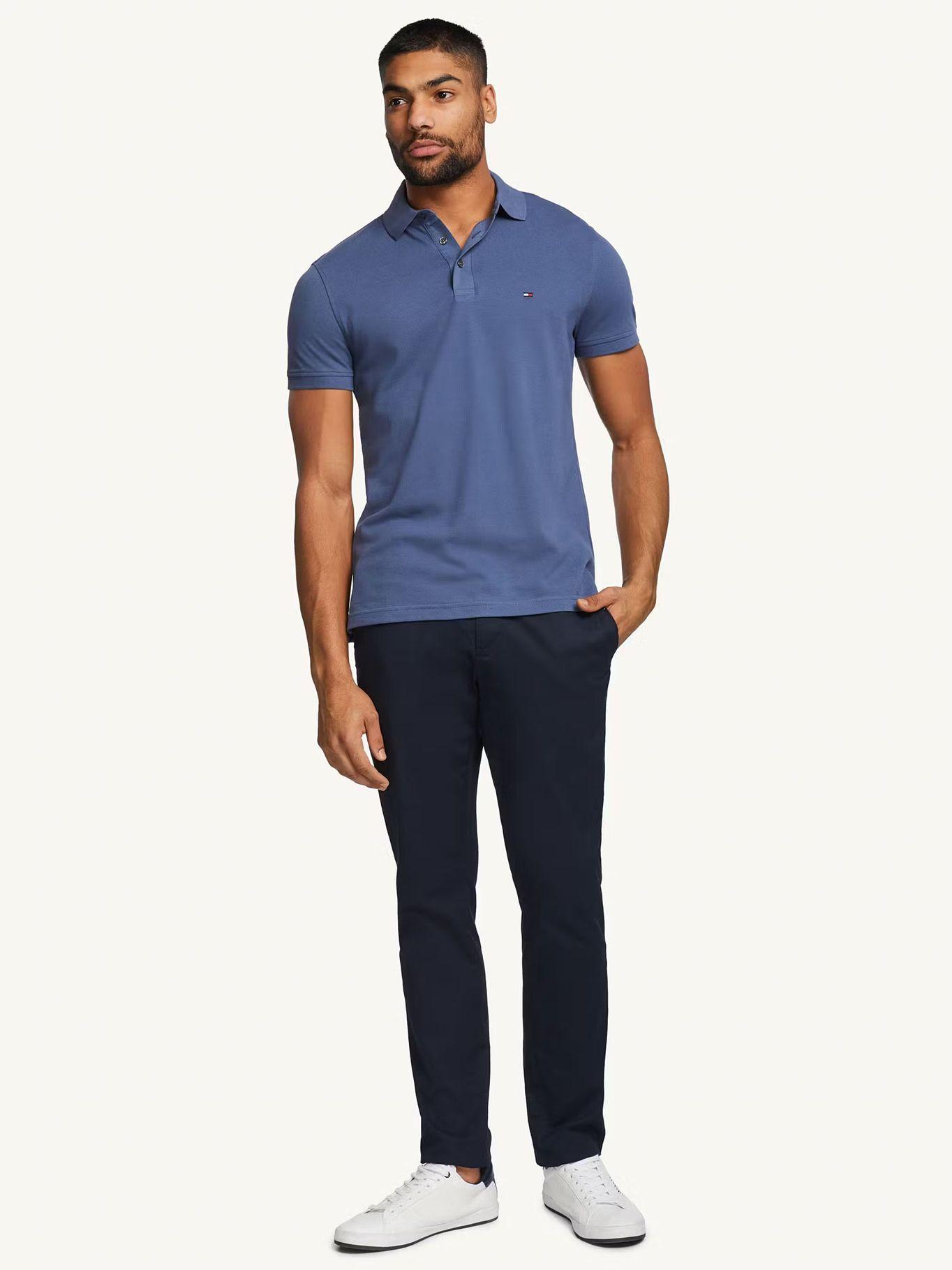 Polo Slim Fit Logo 1985 Azul C9T Tommy Hilfiger-1