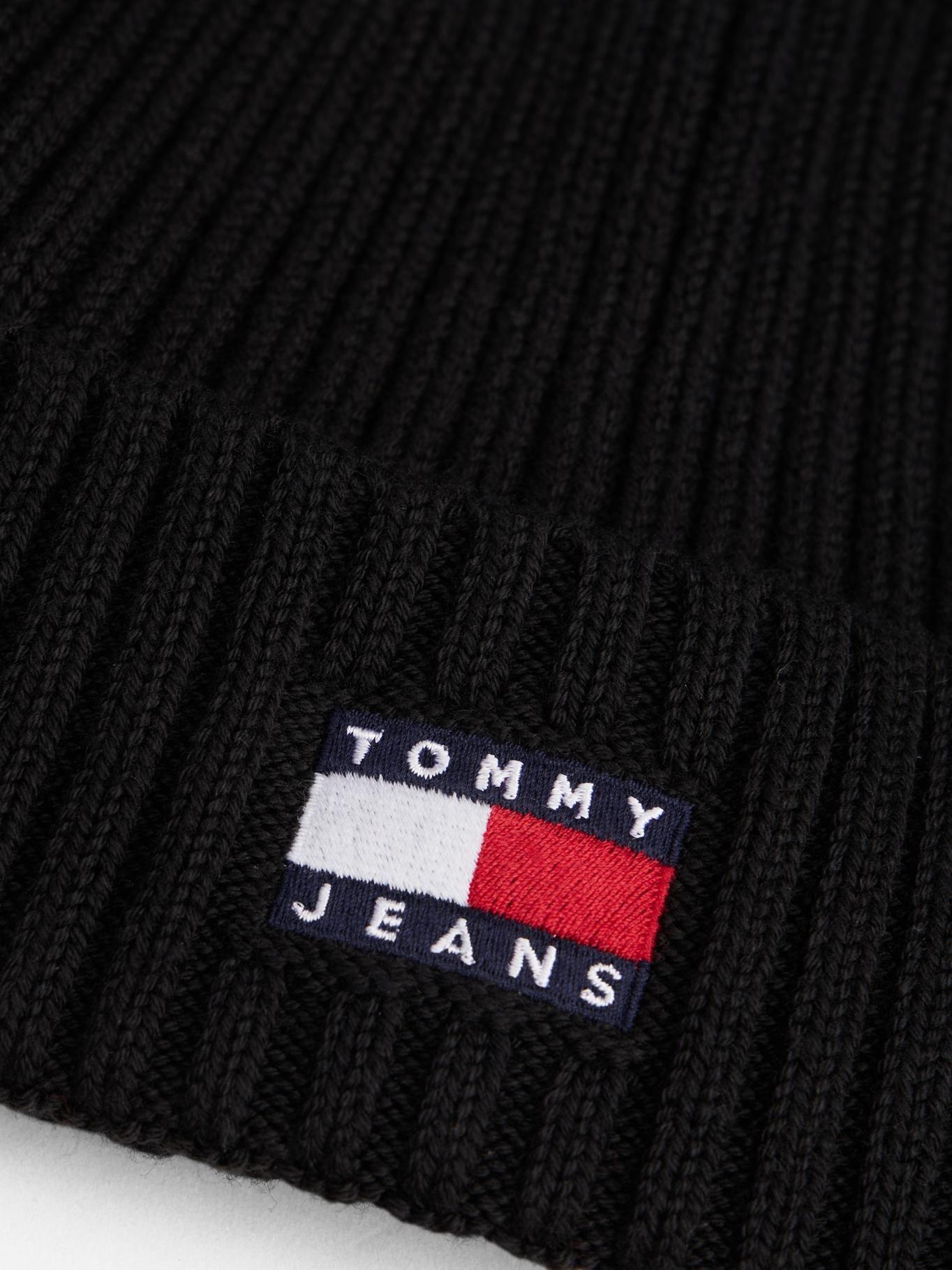 Gorro Heritage Punto Canal Con Logo Negro Tommy Jeans-3