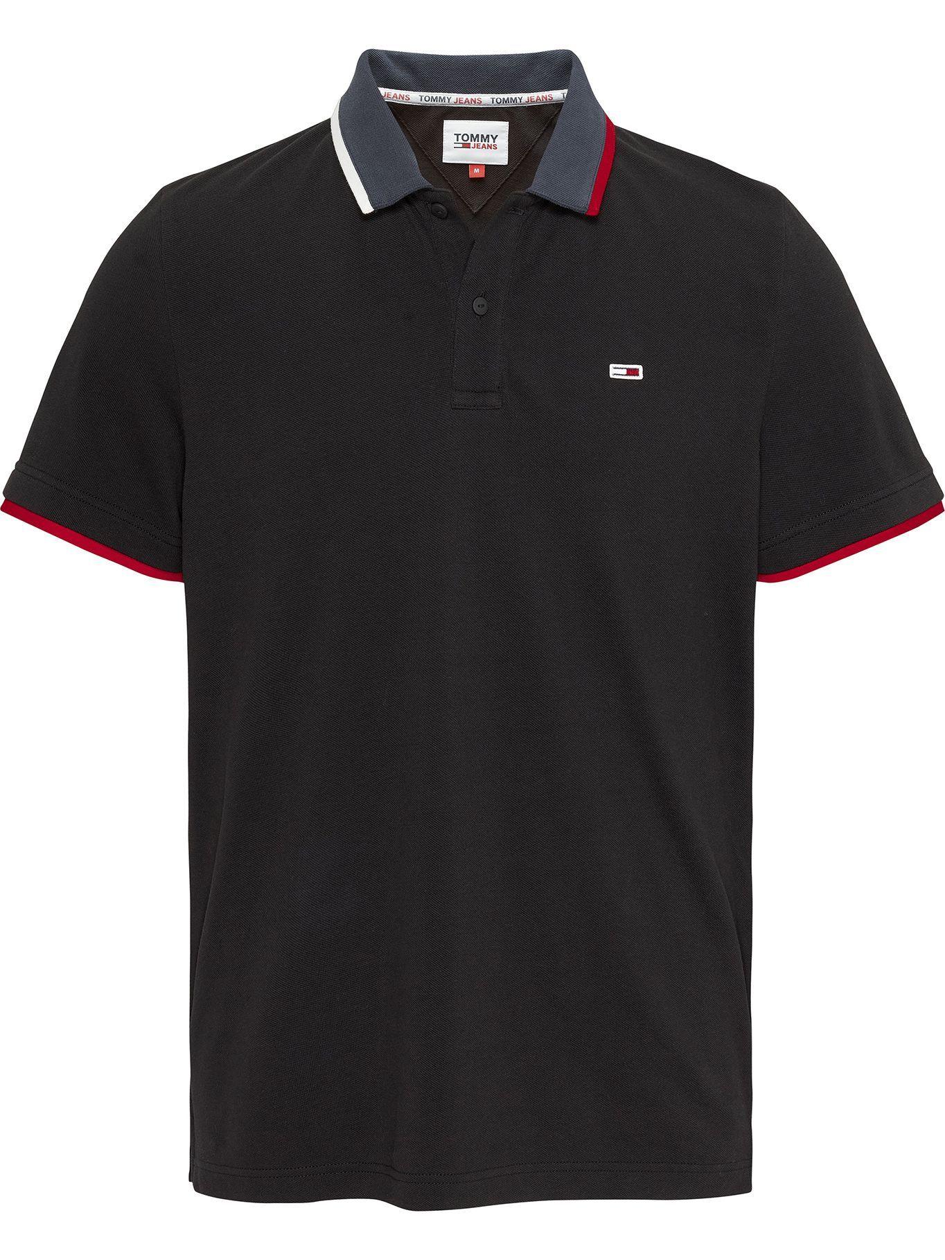 Polo Flag Logo Regular Fit Negro Tommy Jeans-0