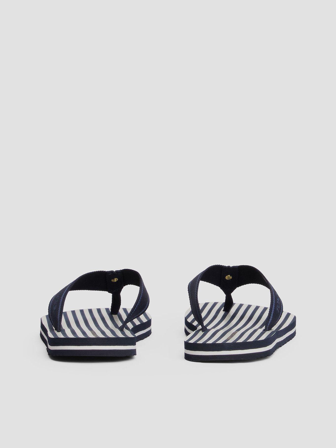 Sandalia De Tejido Trenzado Y Rayas Azul Tommy Hilfiger-1