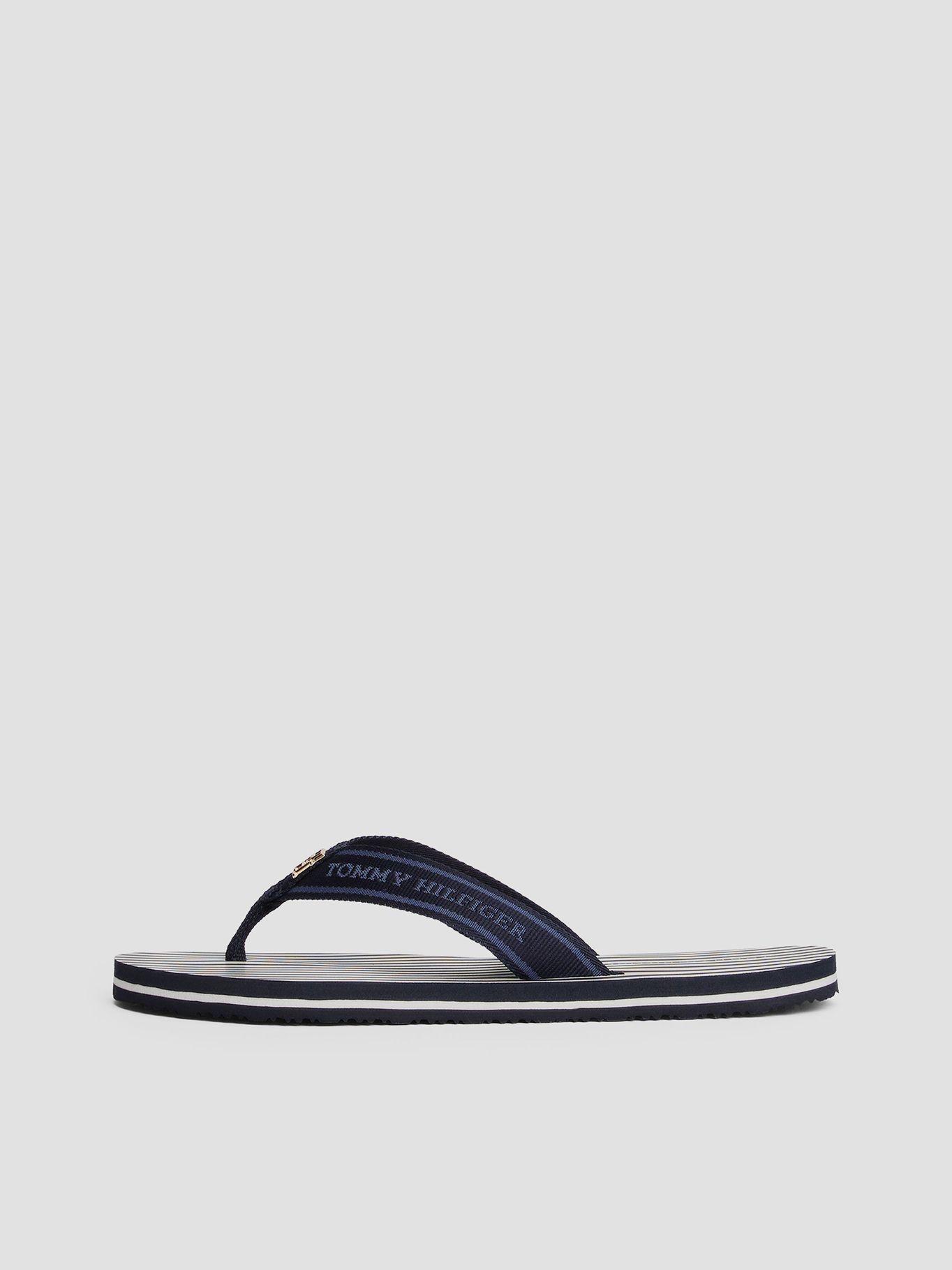 Sandalia De Tejido Trenzado Y Rayas Azul Tommy Hilfiger-5