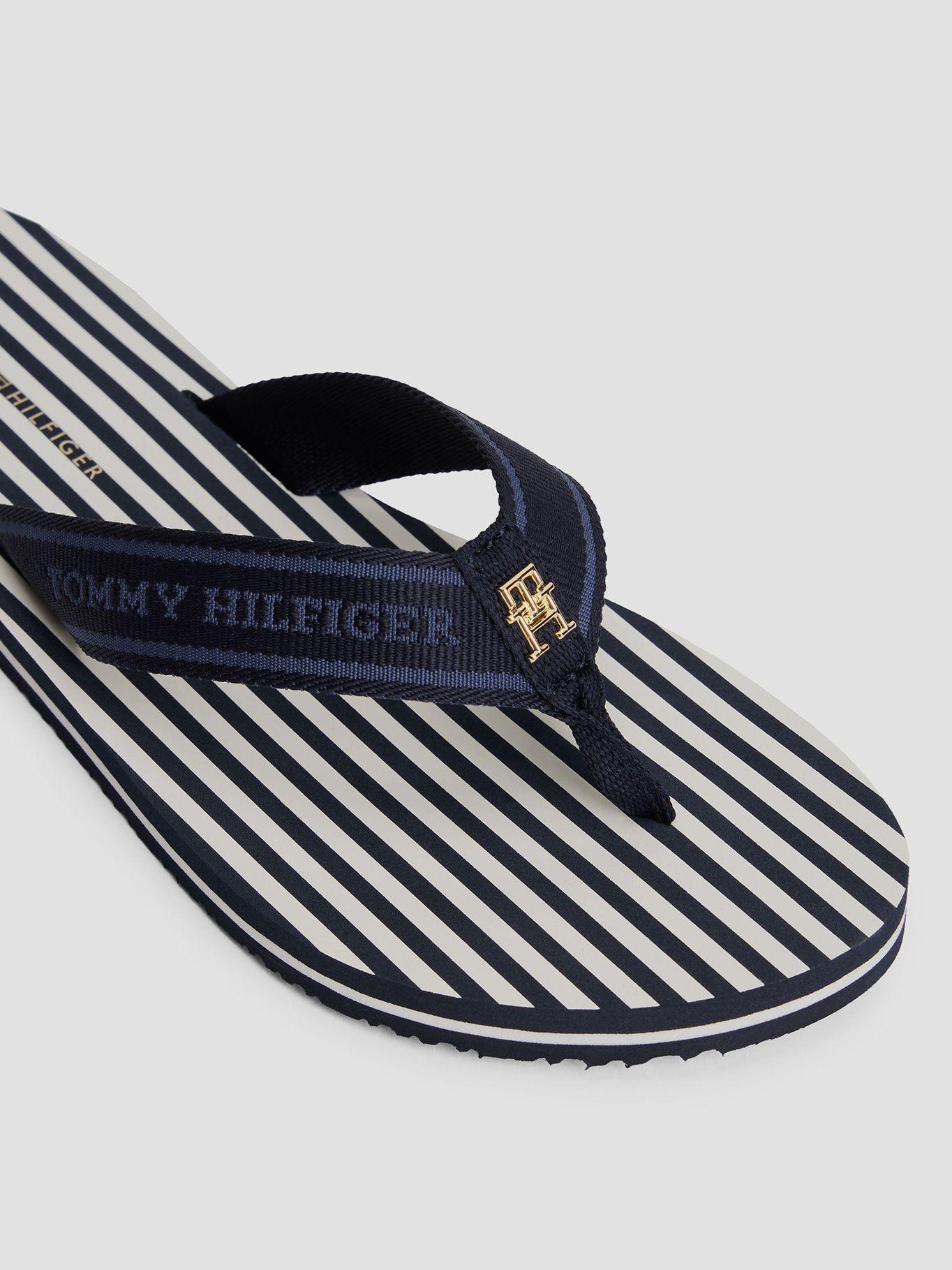 Sandalia De Tejido Trenzado Y Rayas Azul Tommy Hilfiger-6