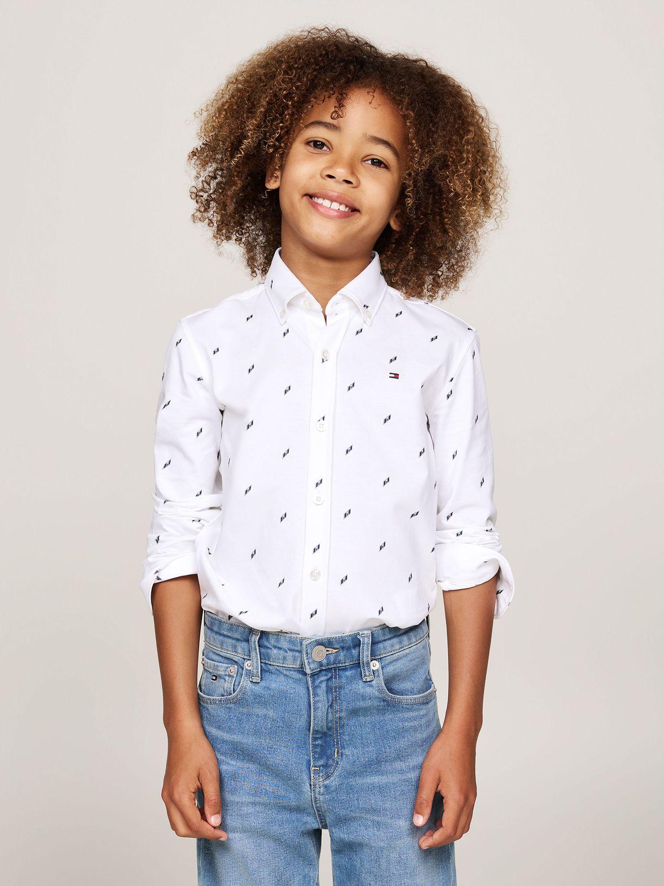 Camisa Con Estampado Y Logo Blanco Tommy Hilfiger-0