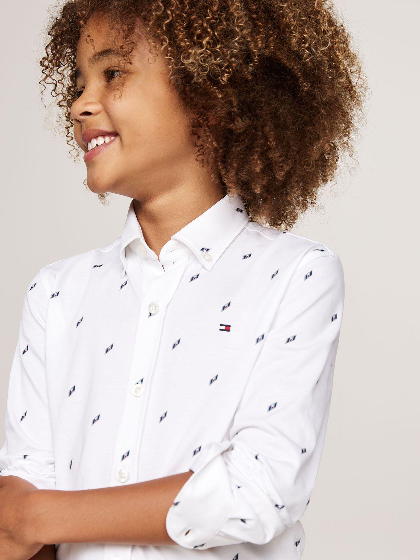 Camisa Con Estampado Y Logo Blanco Tommy Hilfiger-3