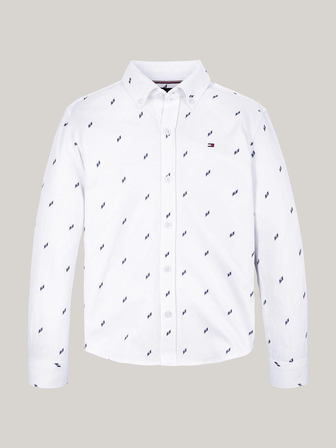 Camisa Con Estampado Y Logo Blanco Tommy Hilfiger-4