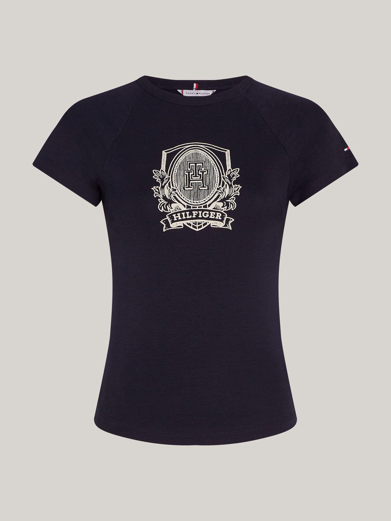 Polera Con Logo De Corte Slim Azul Tommy Hilfiger-4